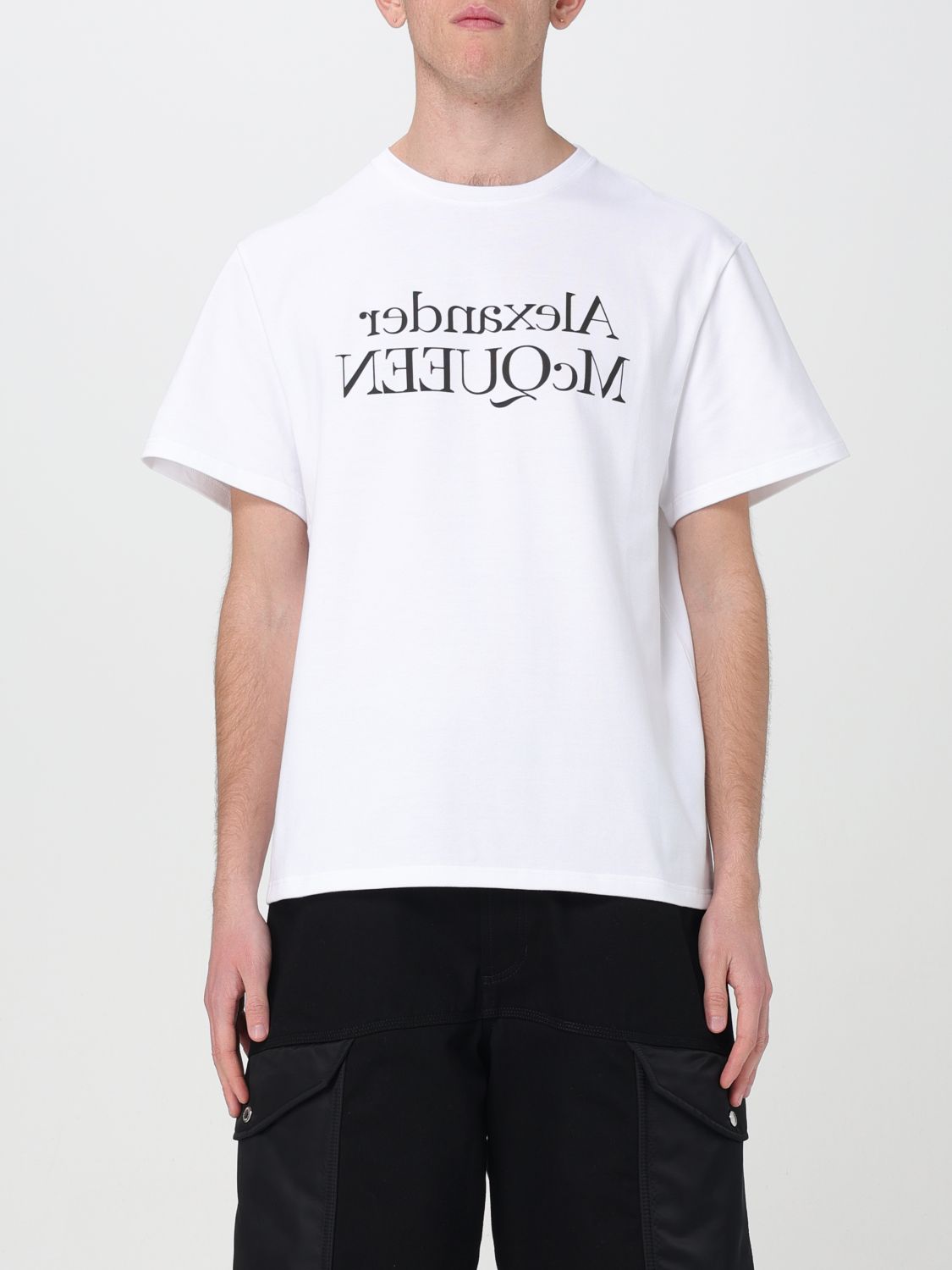 Shop Alexander Mcqueen T-shirt  Men Color White