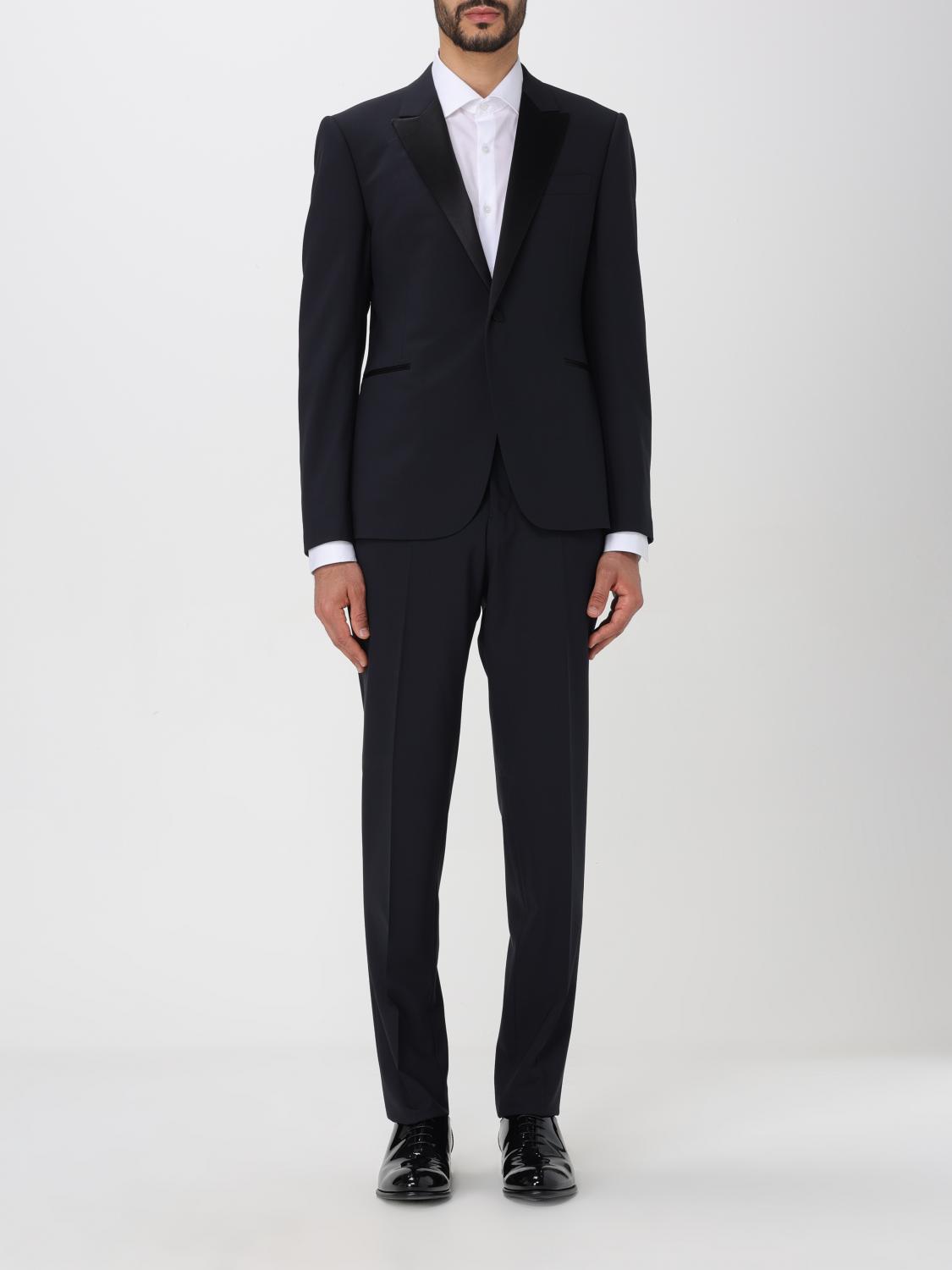 Shop Emporio Armani Suit  Men Color Navy