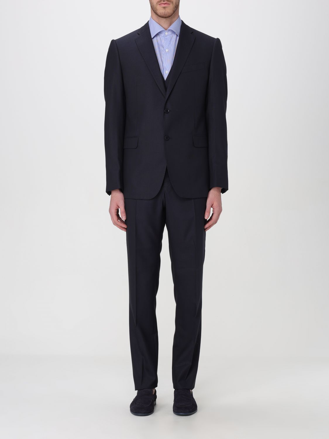 Shop Emporio Armani Suit  Men Color Navy