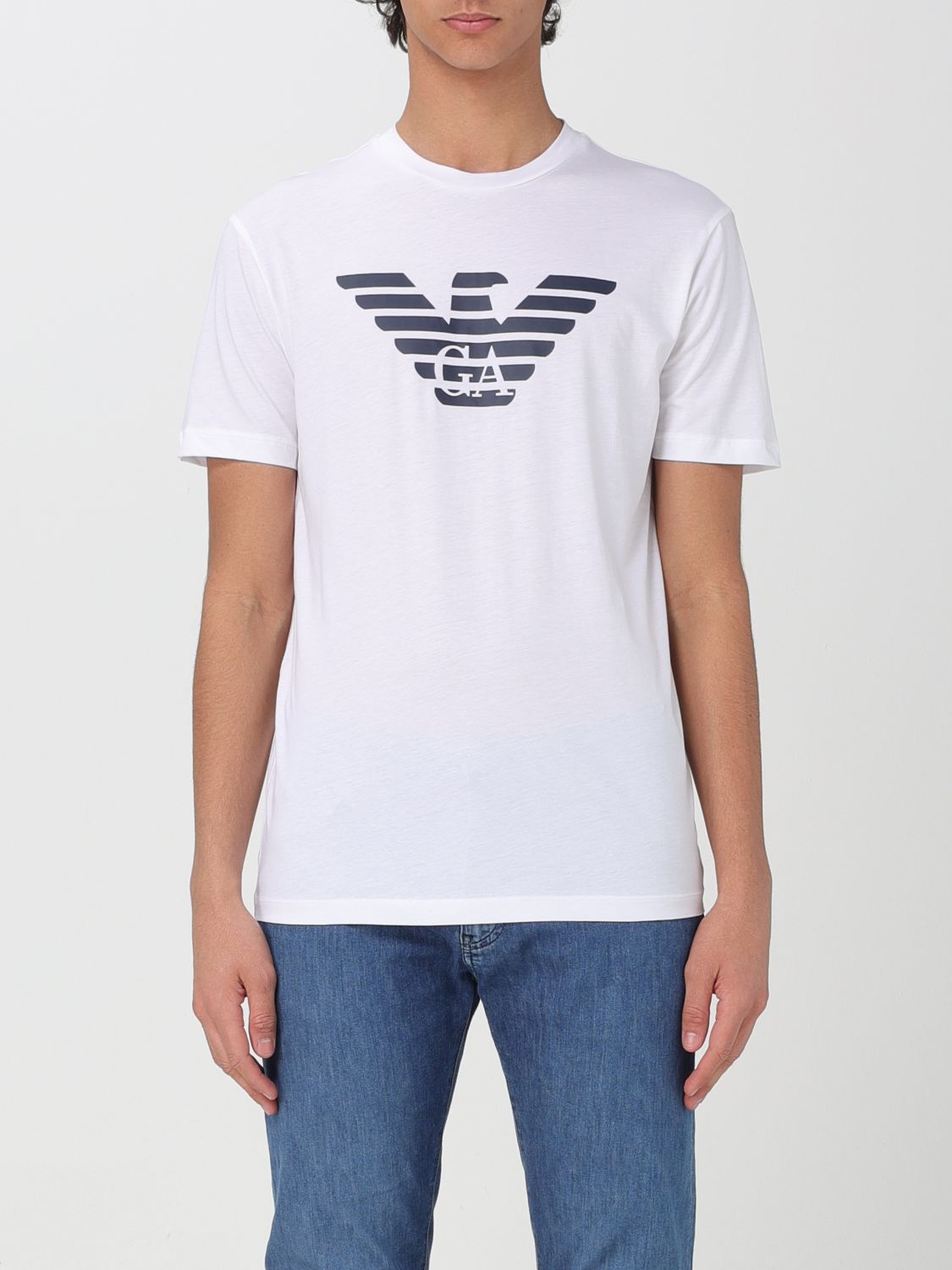 Shop Emporio Armani T-shirt  Men Color White