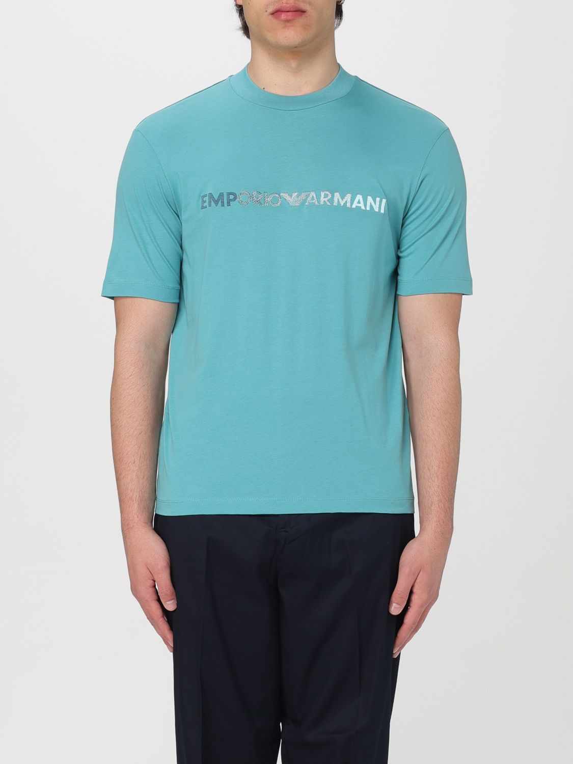 Shop Emporio Armani T-shirt  Men Color Green