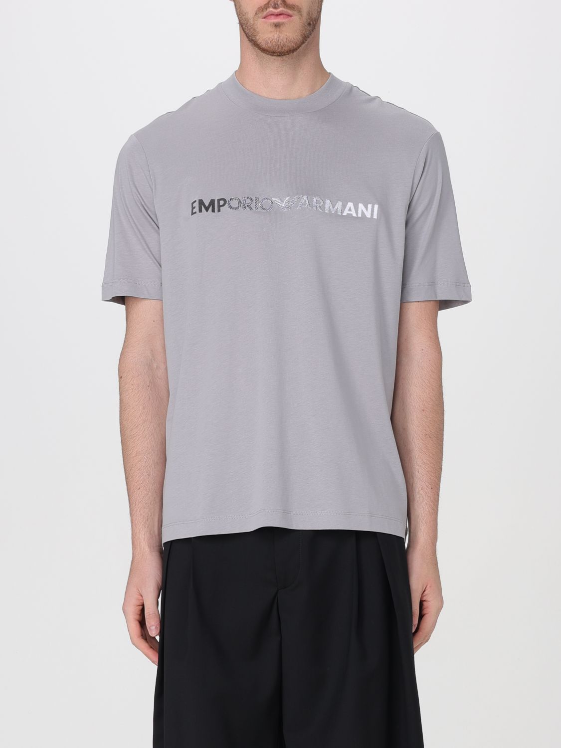Shop Emporio Armani T-shirt  Men Color Grey