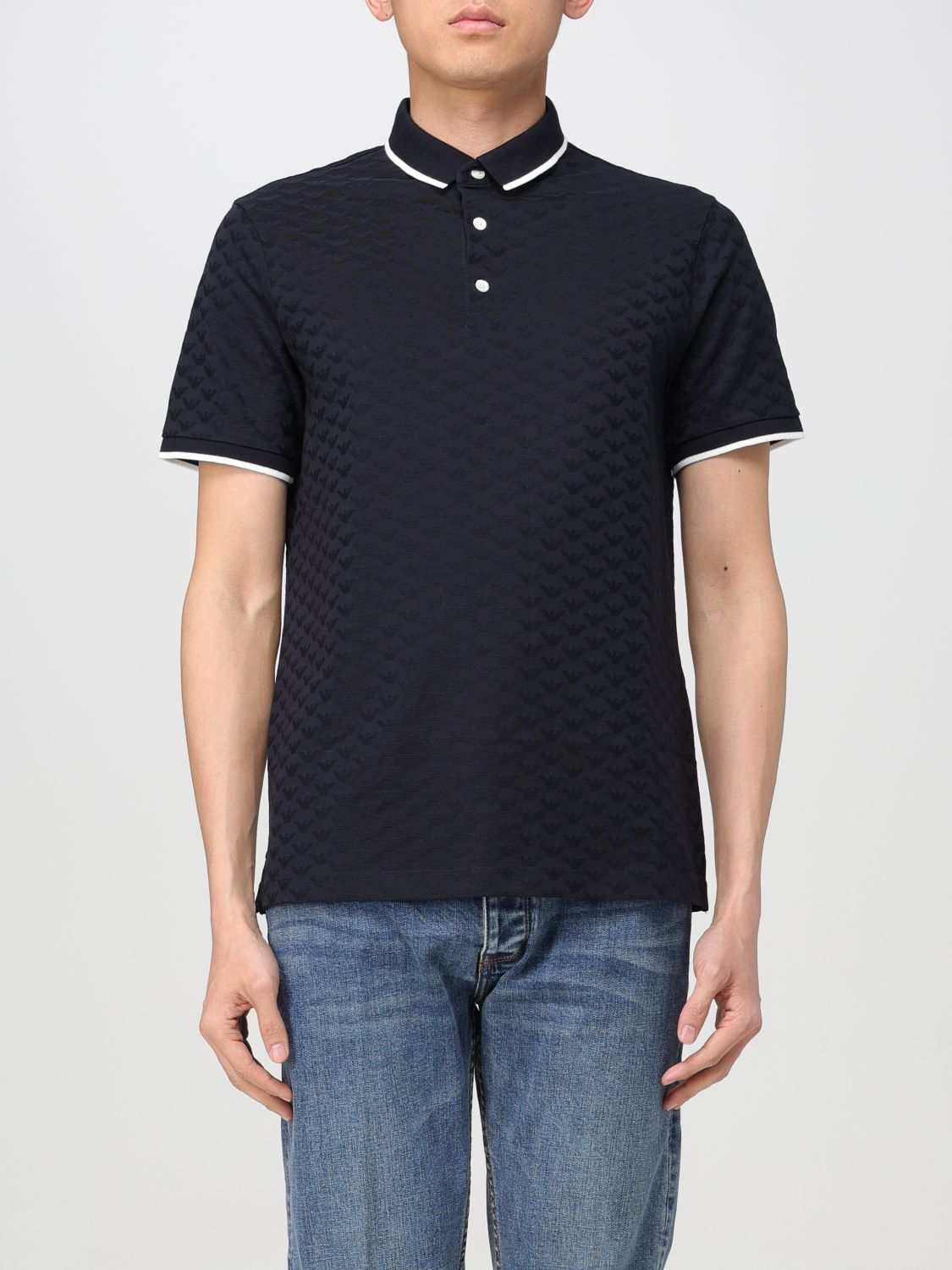 Emporio Armani Polo Shirt  Men In Blue