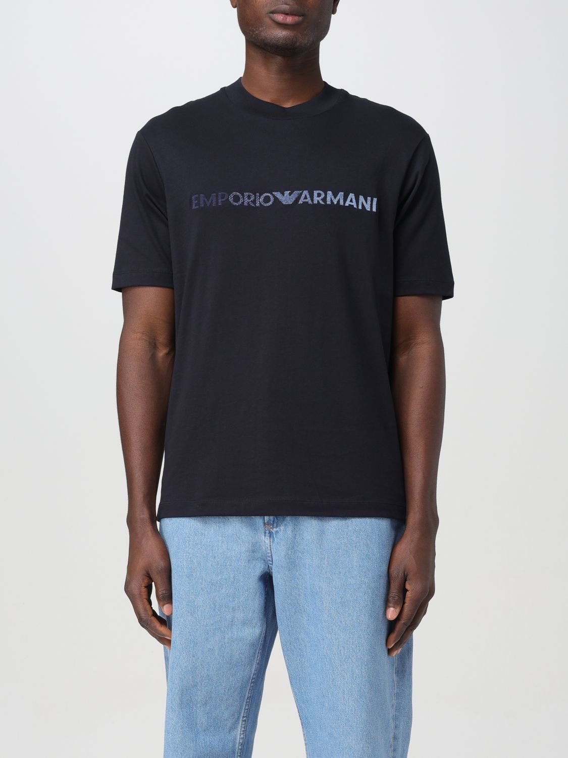 Shop Emporio Armani T-shirt  Men Color Blue