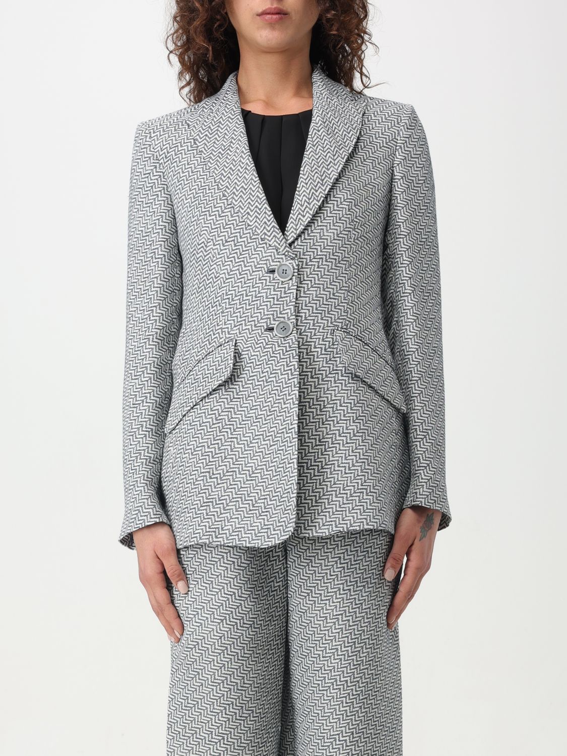 Shop Emporio Armani Blazer  Woman Color Grey