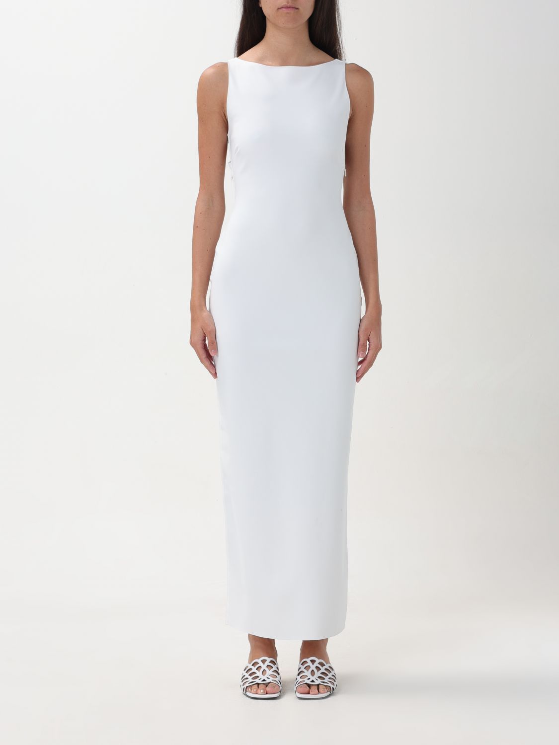 Shop Emporio Armani Dress  Woman Color White