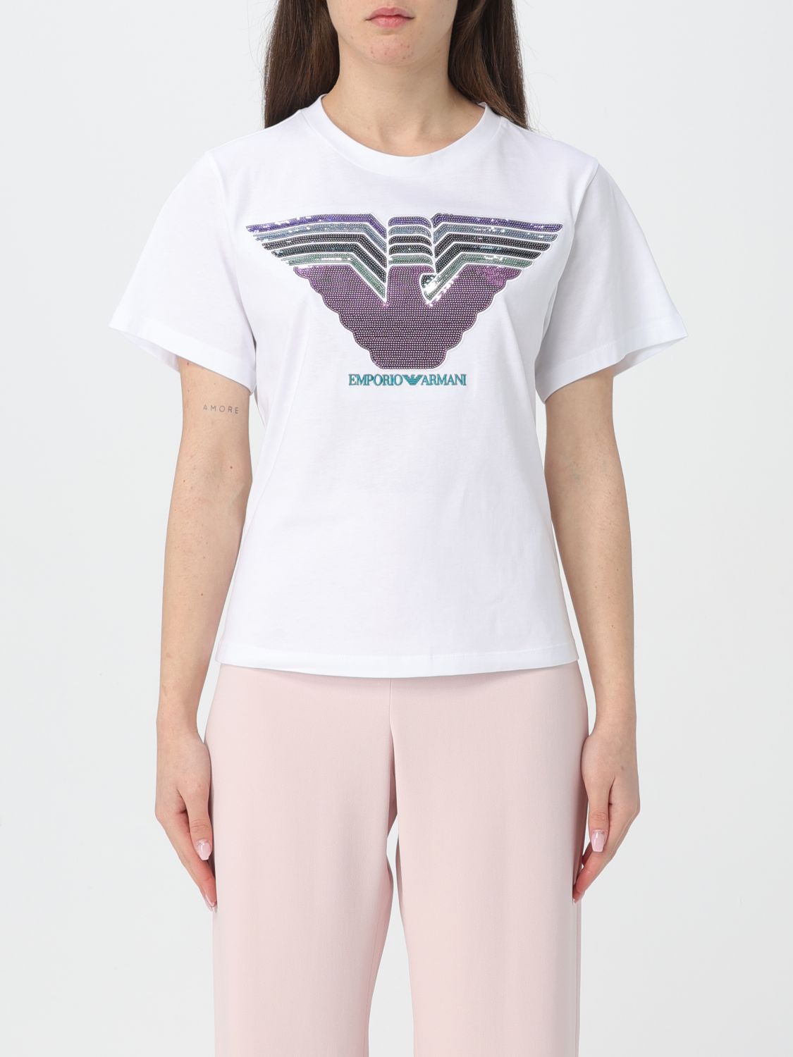 Shop Emporio Armani T-shirt  Woman Color White