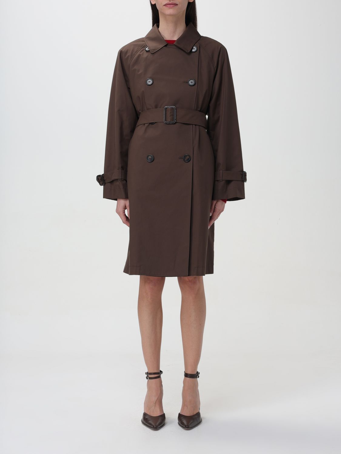Shop Max Mara The Cube Trench Coat  Woman Color Leather