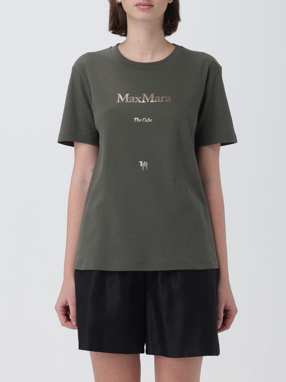 's Max Mara T-shirt  Woman Color Kaki