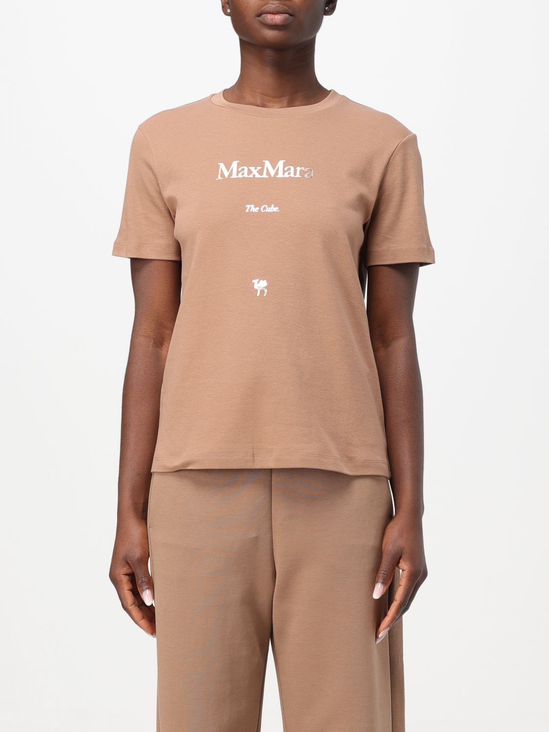 's Max Mara Logo-print Cotton T-shirt In Hazel