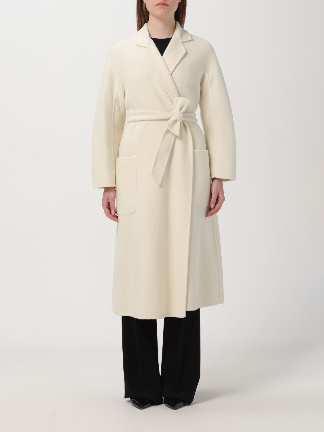 Shop Max Mara Coat  Woman Color White