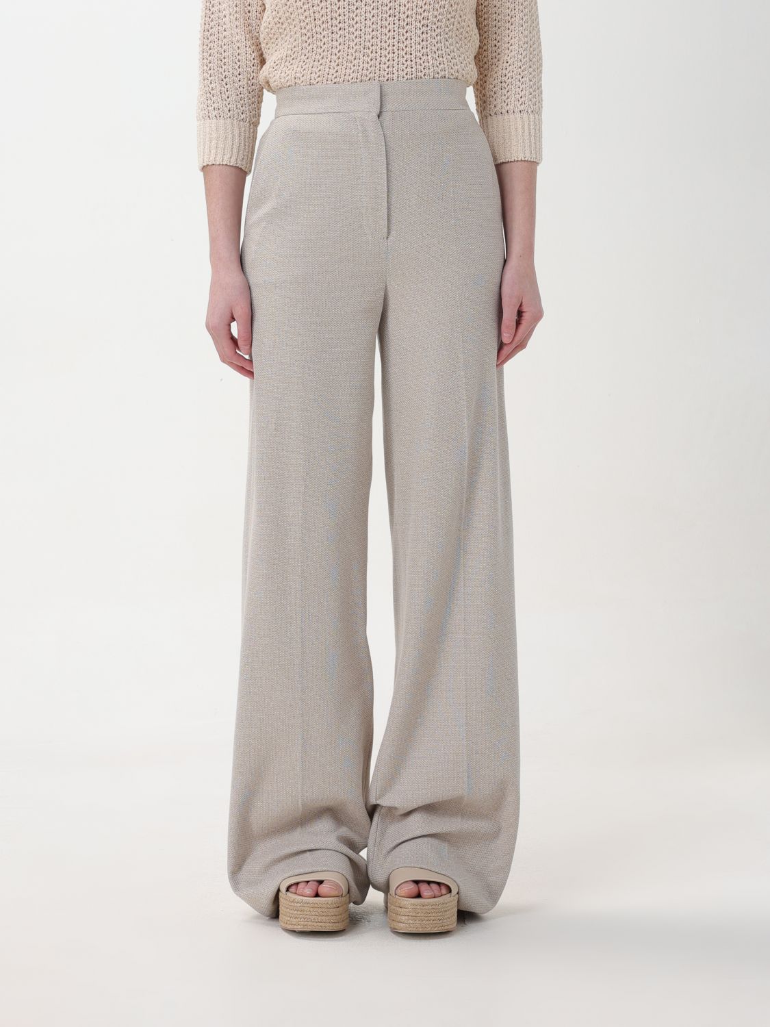 Shop Max Mara Pants  Woman Color Beige