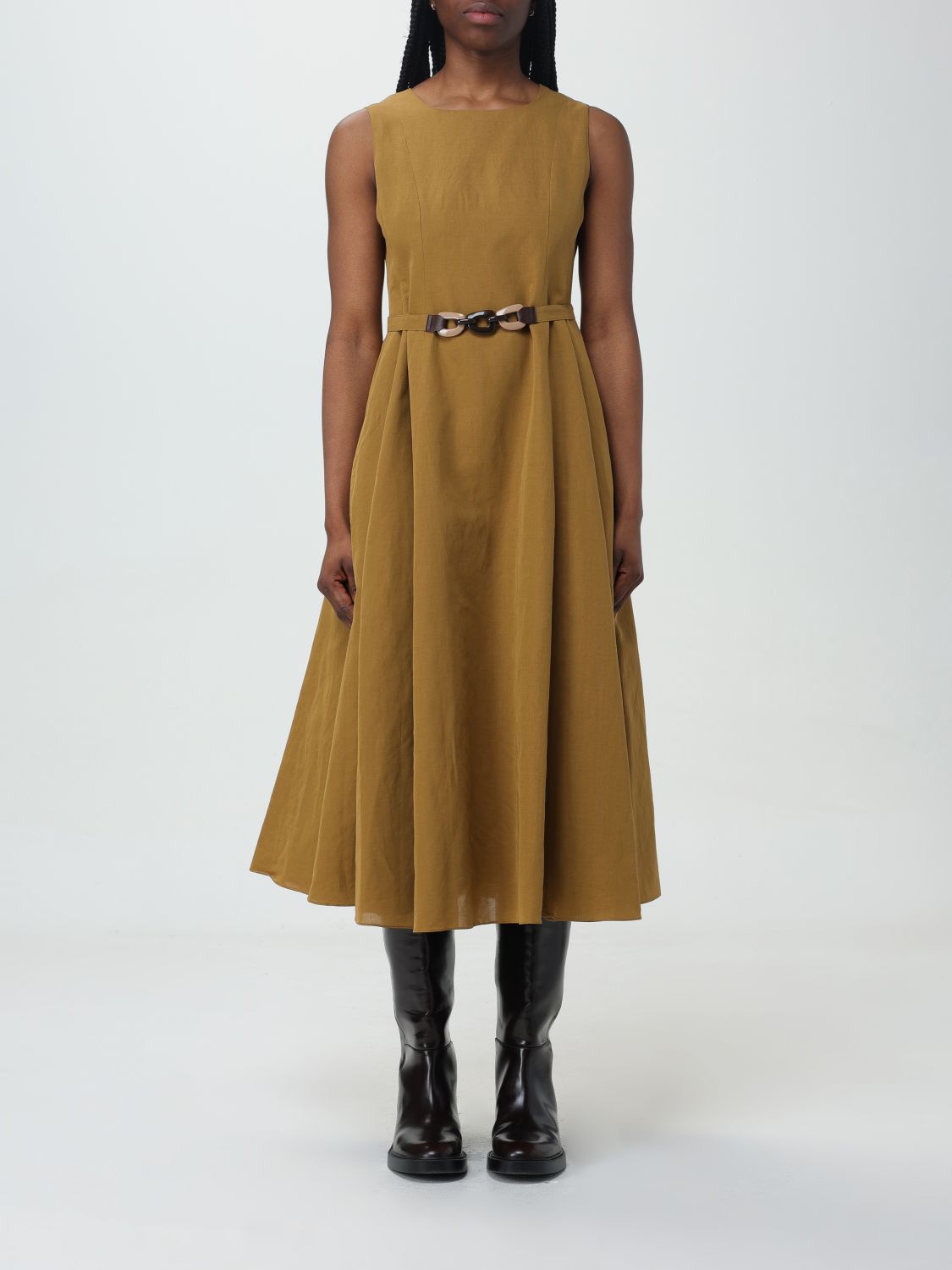 Shop 's Max Mara Dress  Woman Color Mustard