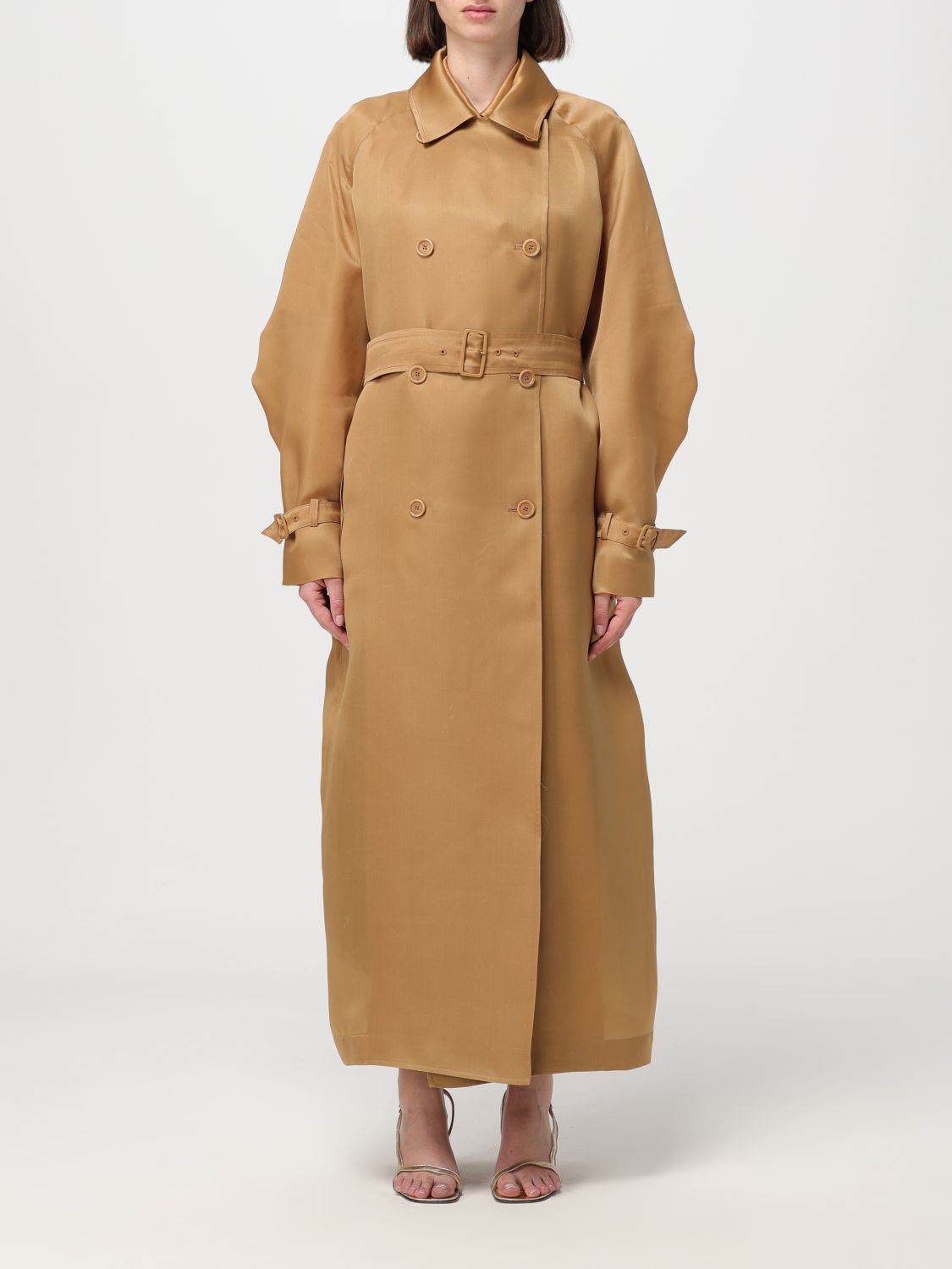Shop Max Mara Coat  Woman Color Leather