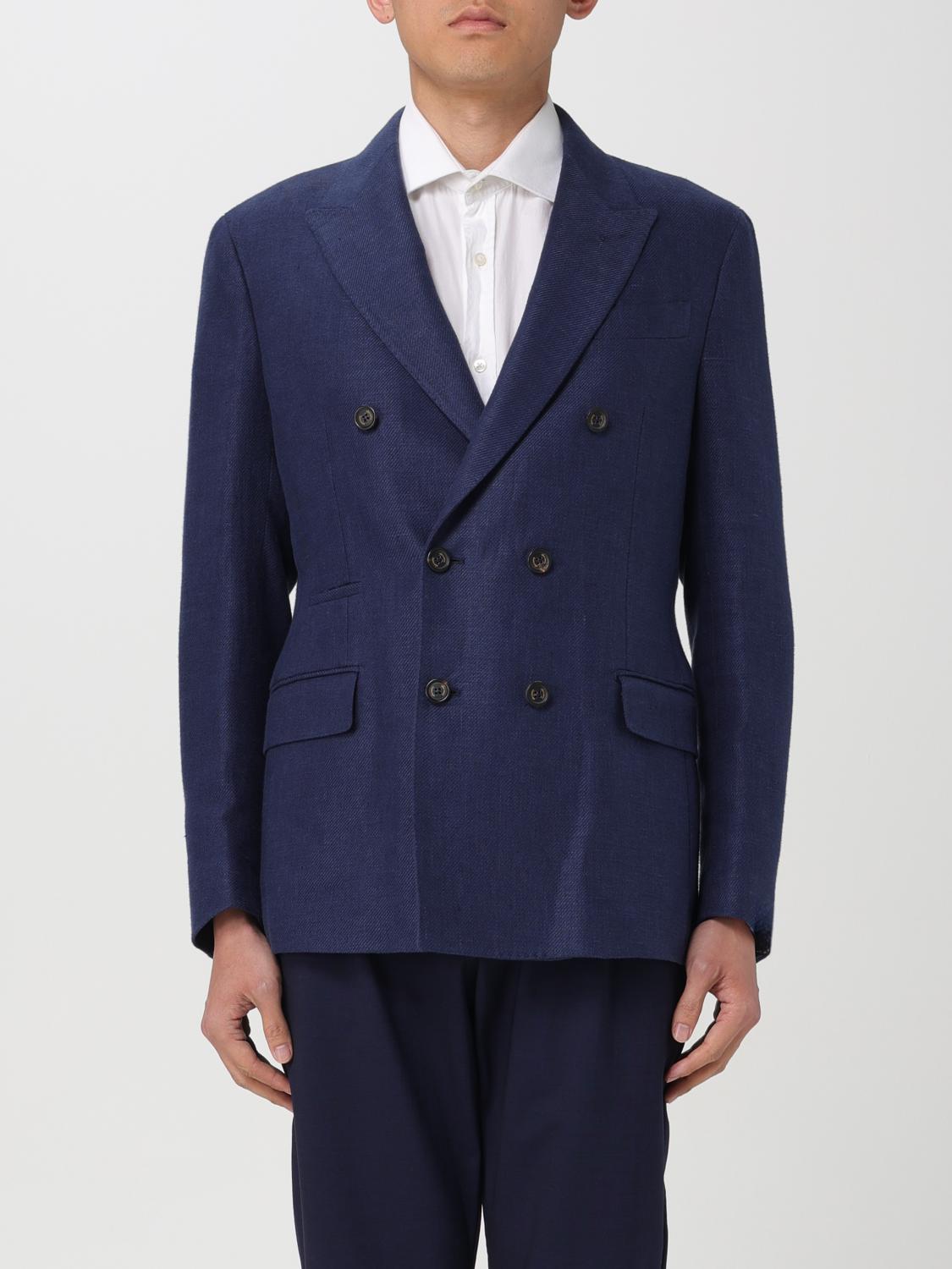 Eleventy Blazer  Men Color Blue In 蓝色