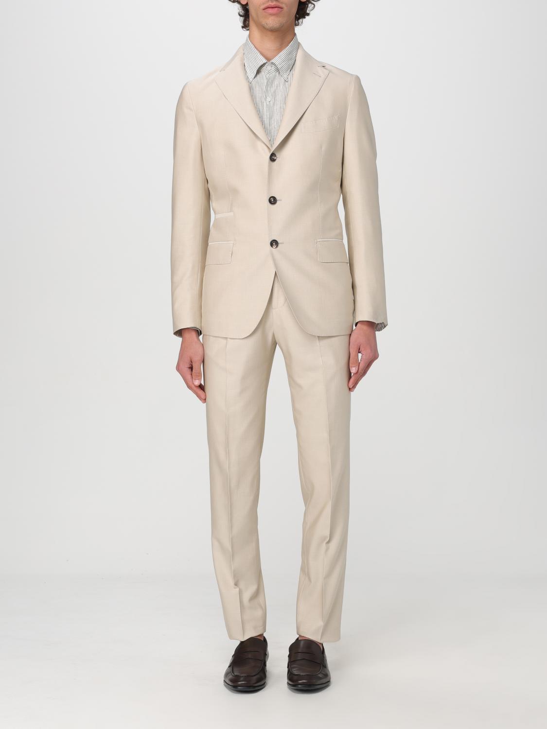 Shop Eleventy Suit  Men Color Beige In 米色