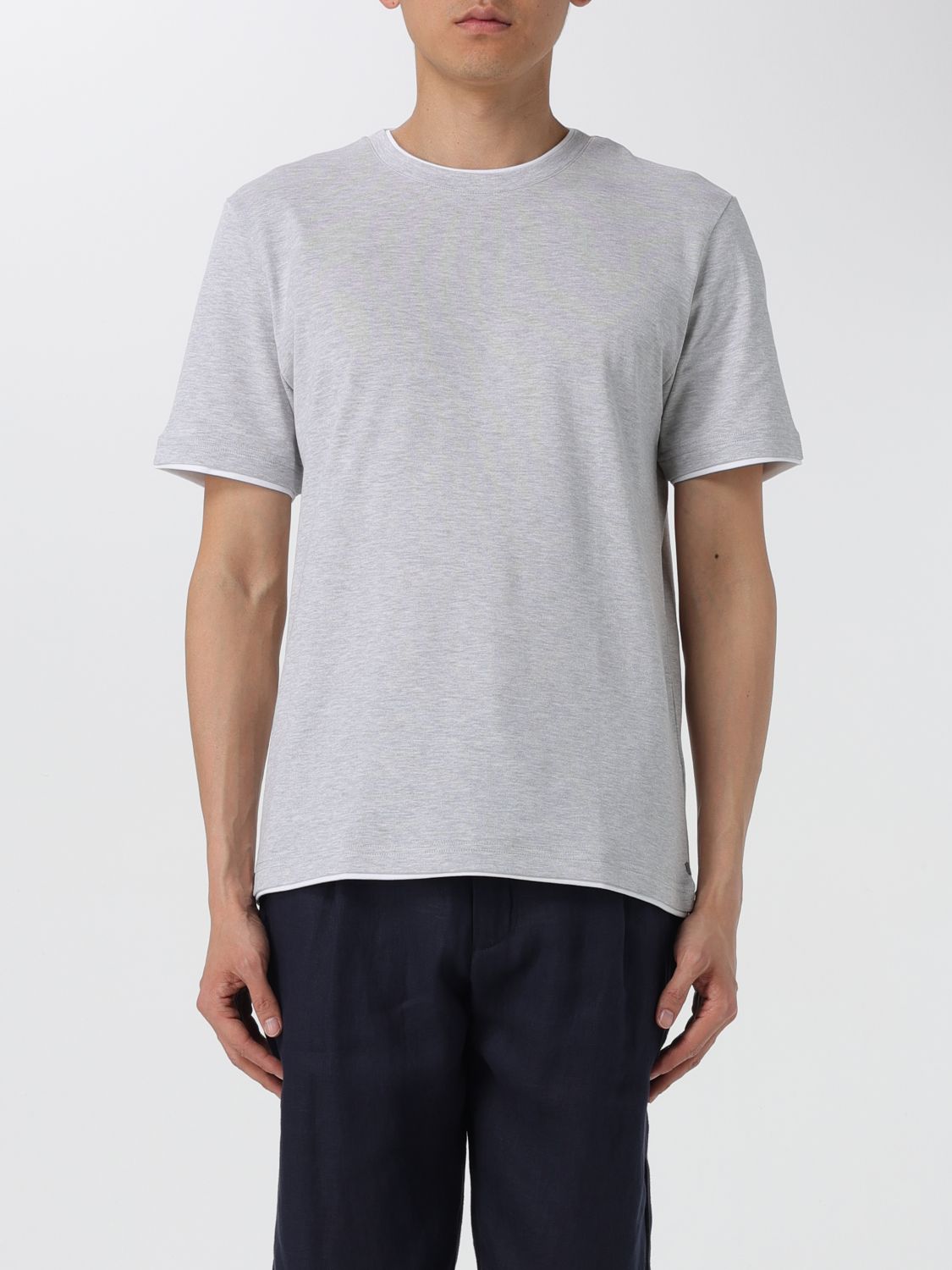 Shop Eleventy T-shirt  Men Color Grey