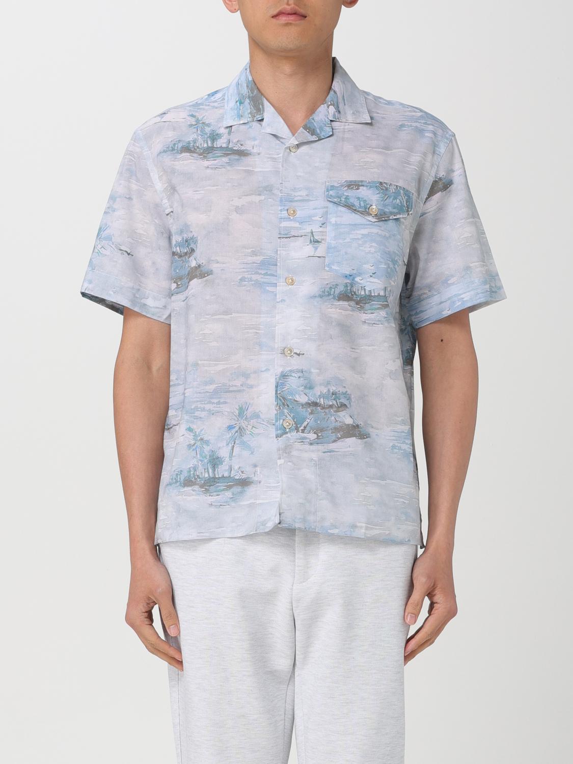Eleventy Shirt  Men Color Gnawed Blue In Gnawed Blue