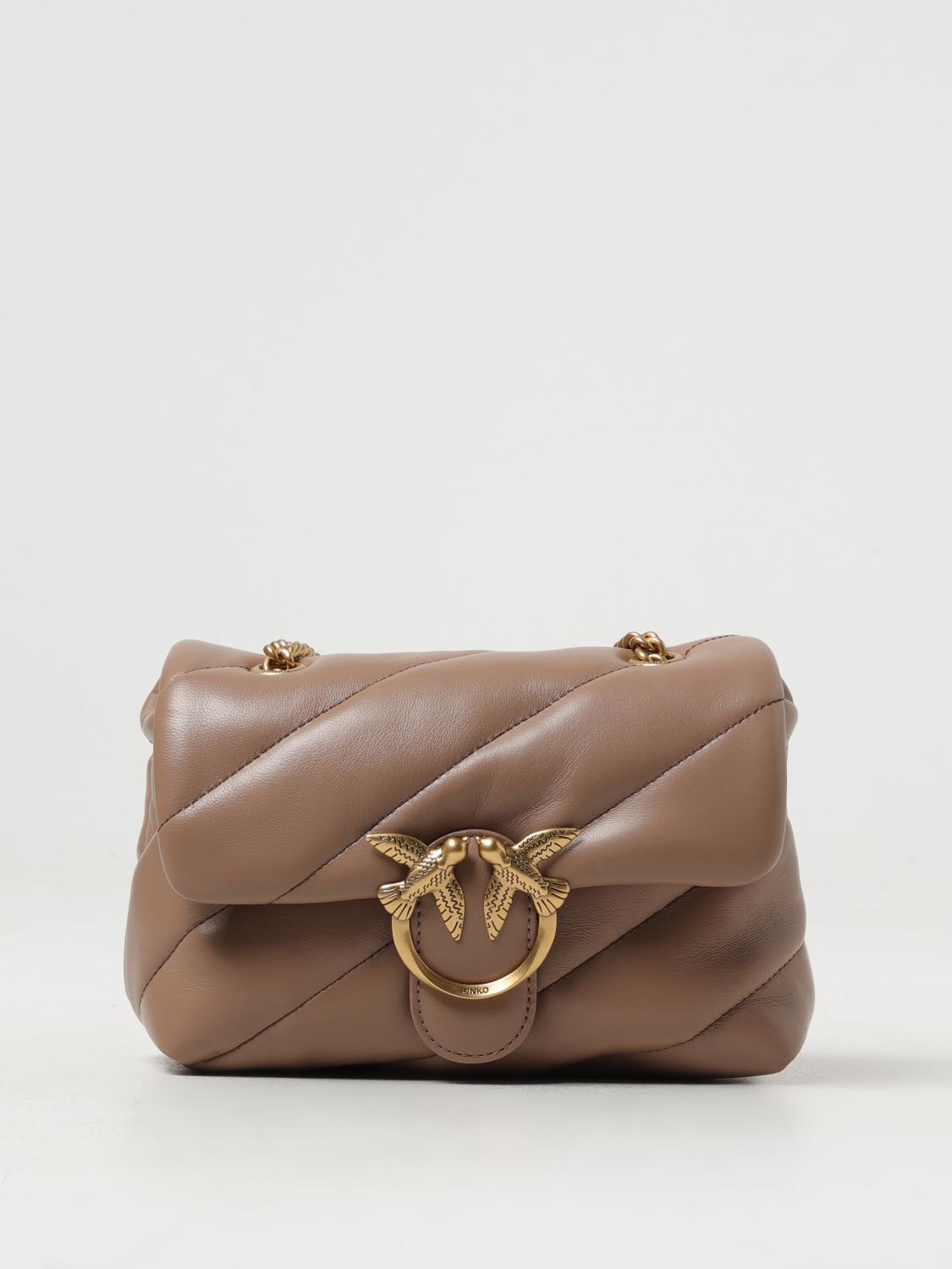 Pinko Love Puff Mini Cl Clutch In Beige