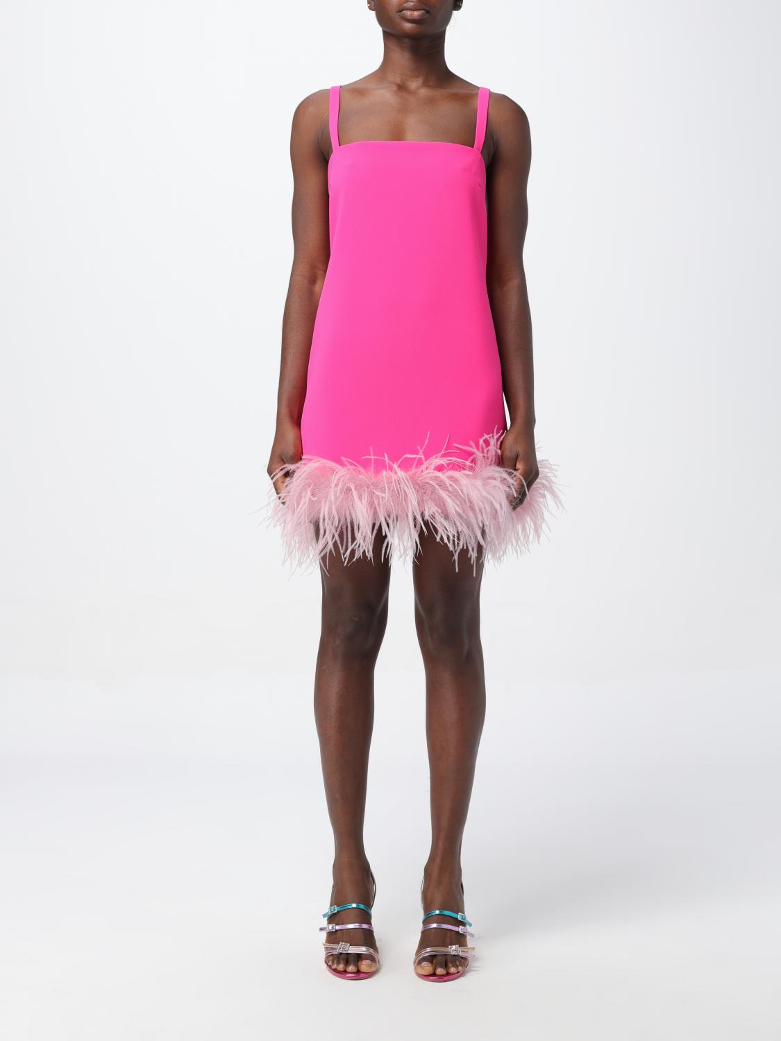 Pinko Sleeveless Zipped Dress In Fuchsia