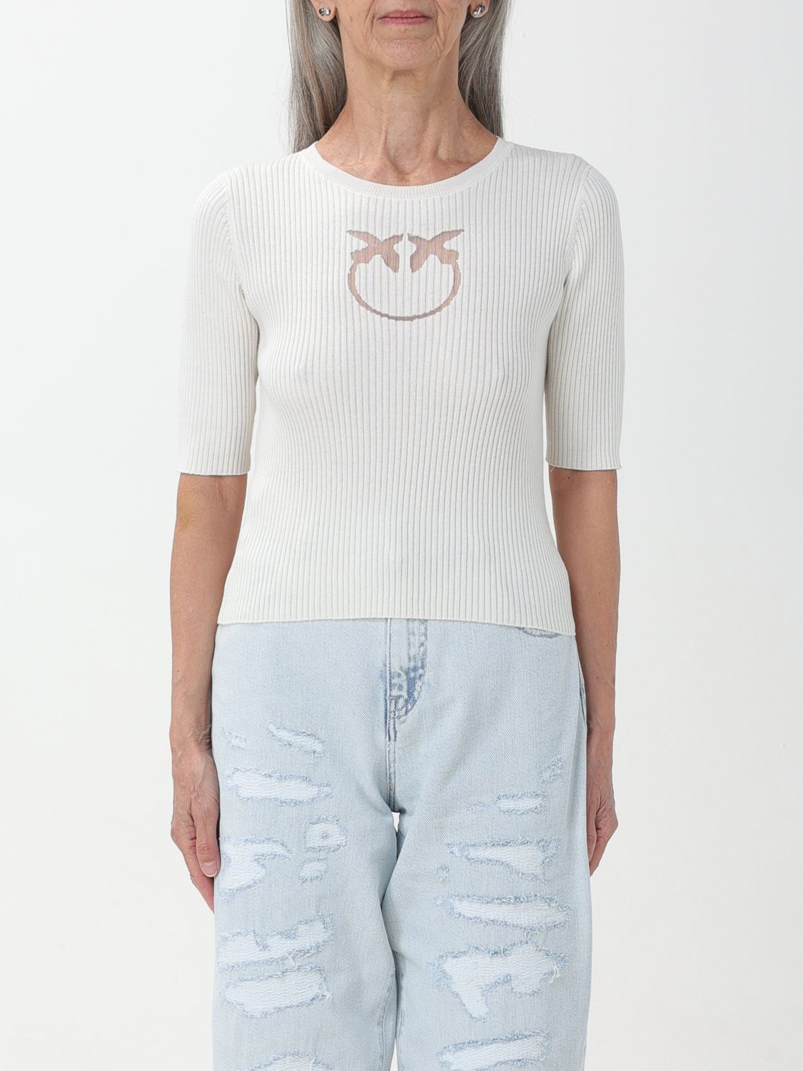 Shop Pinko Sweater  Woman Color White