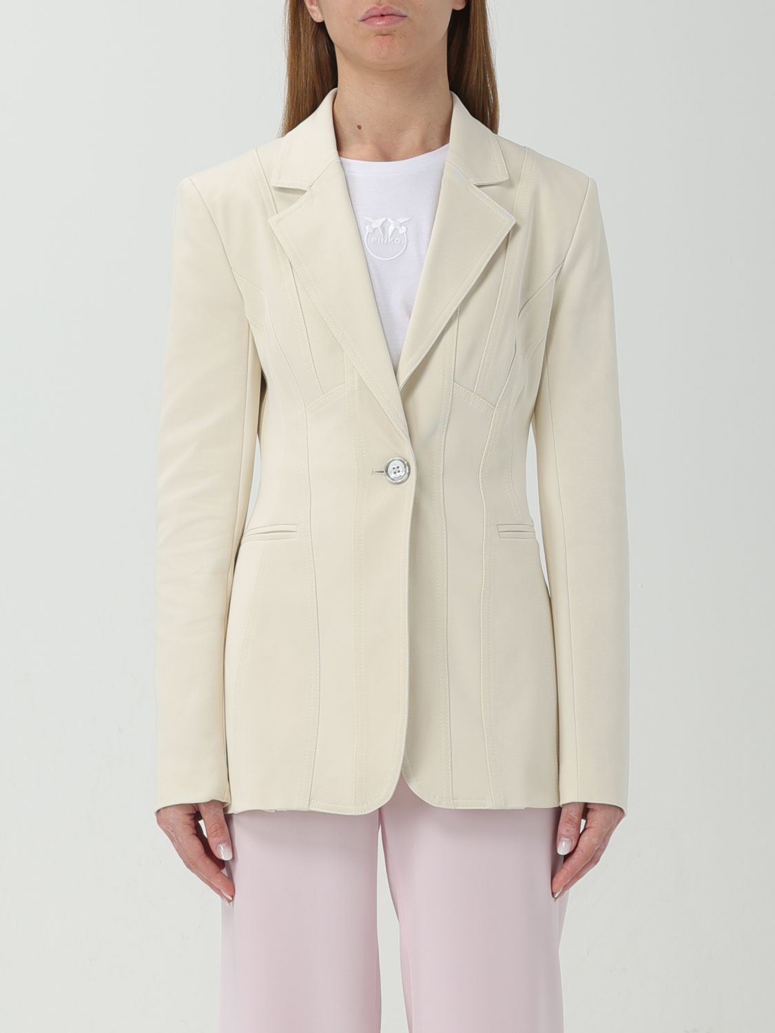 Blazer PINKO Woman colour Yellow Cream