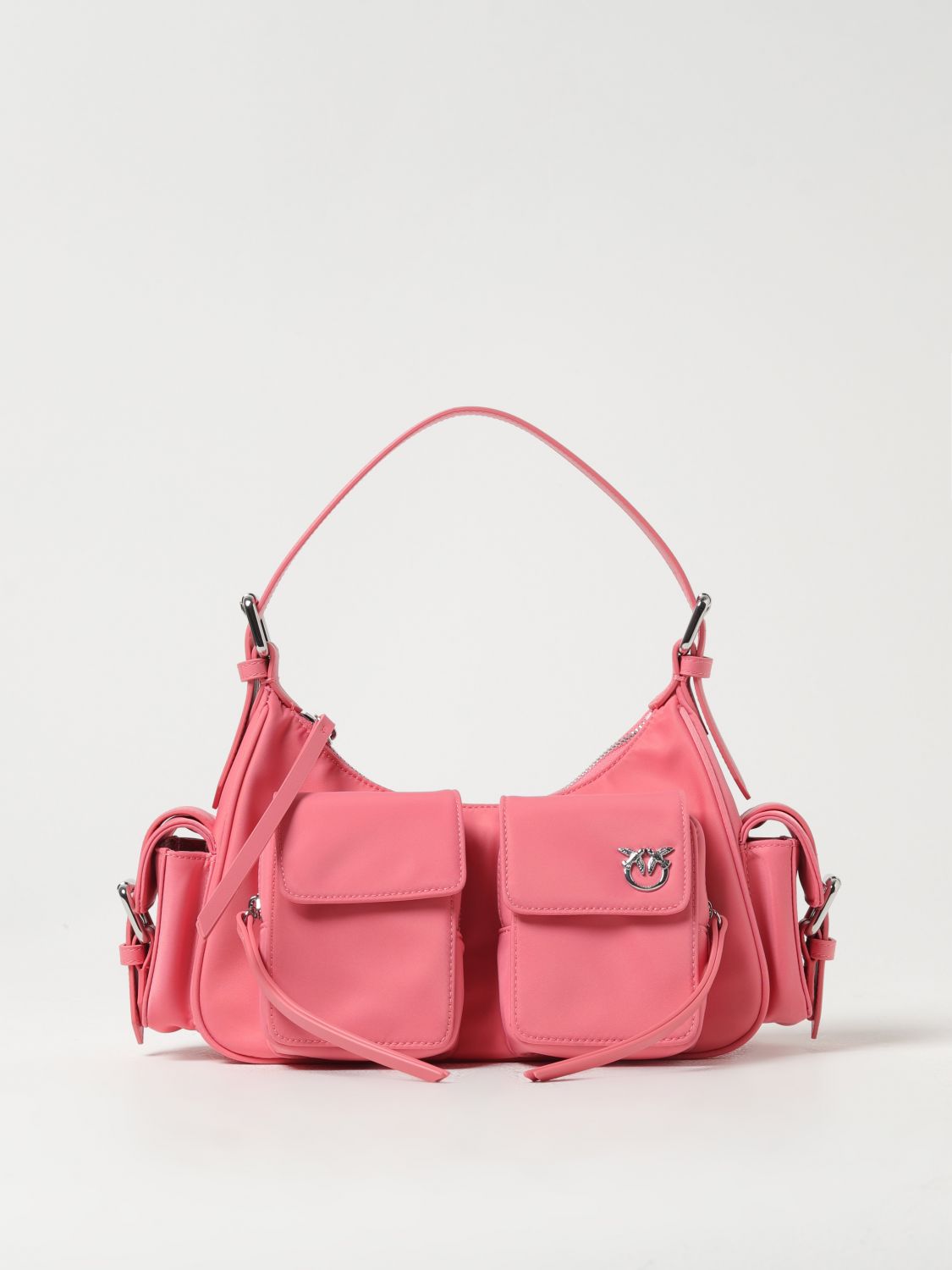 Shop Pinko Shoulder Bag  Woman Color Pink In 粉色