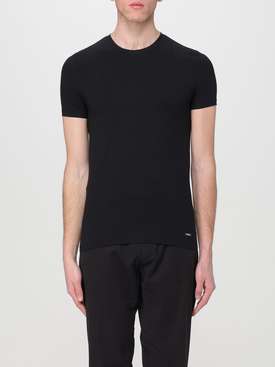 Shop Zegna T-shirt  Men Color Black