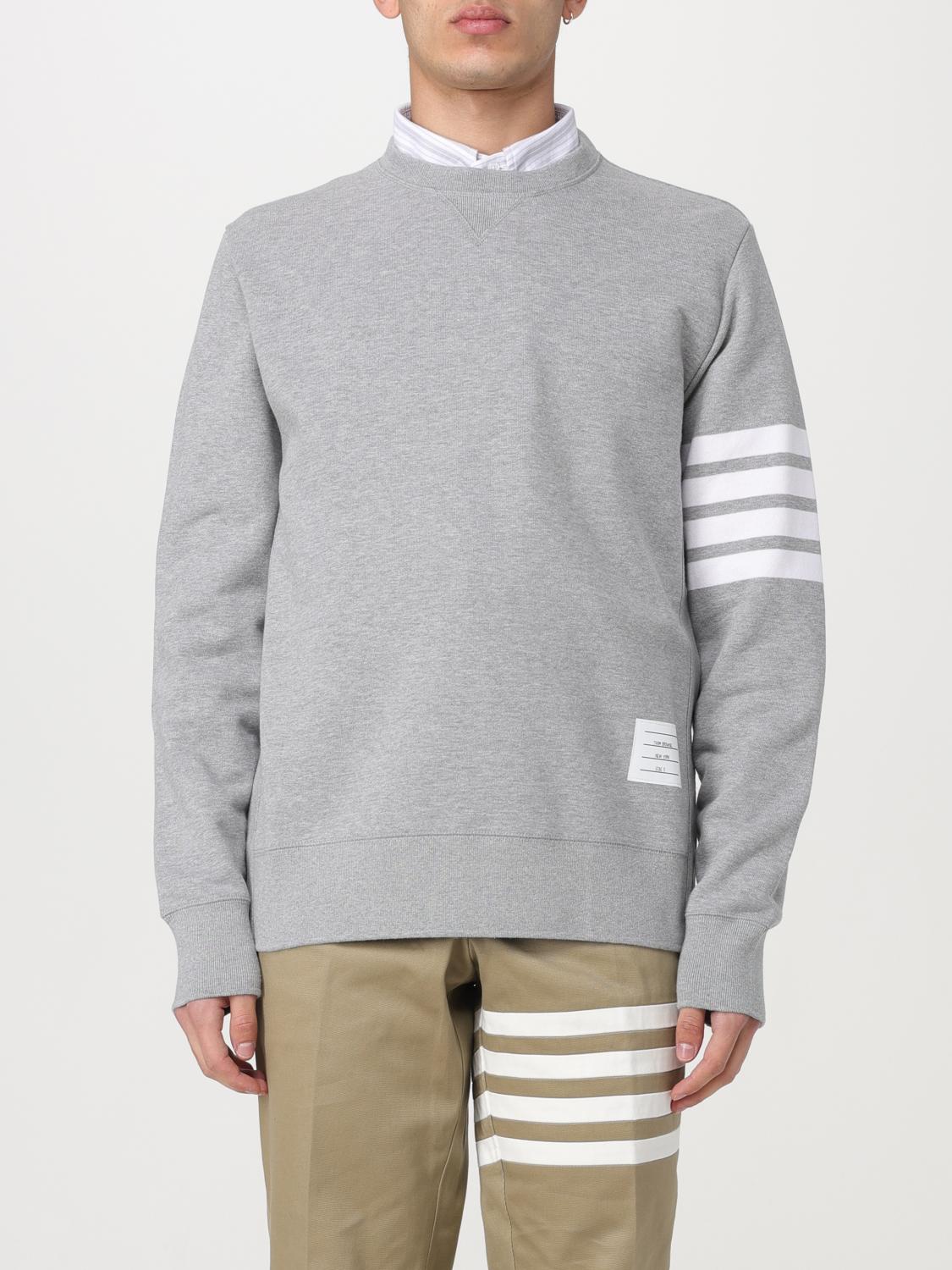 Thom Browne Classic 4-bar French Terry Sweatshirt In Grau