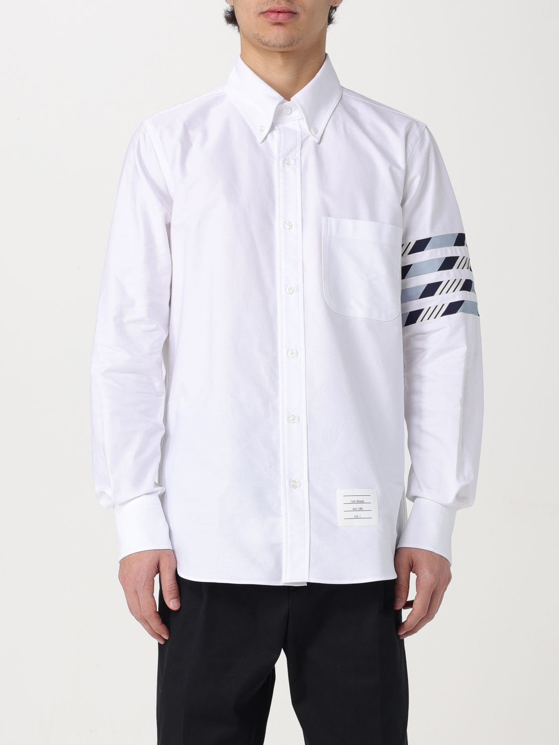 Thom Browne Shirt  Men Color Gnawed Blue In White