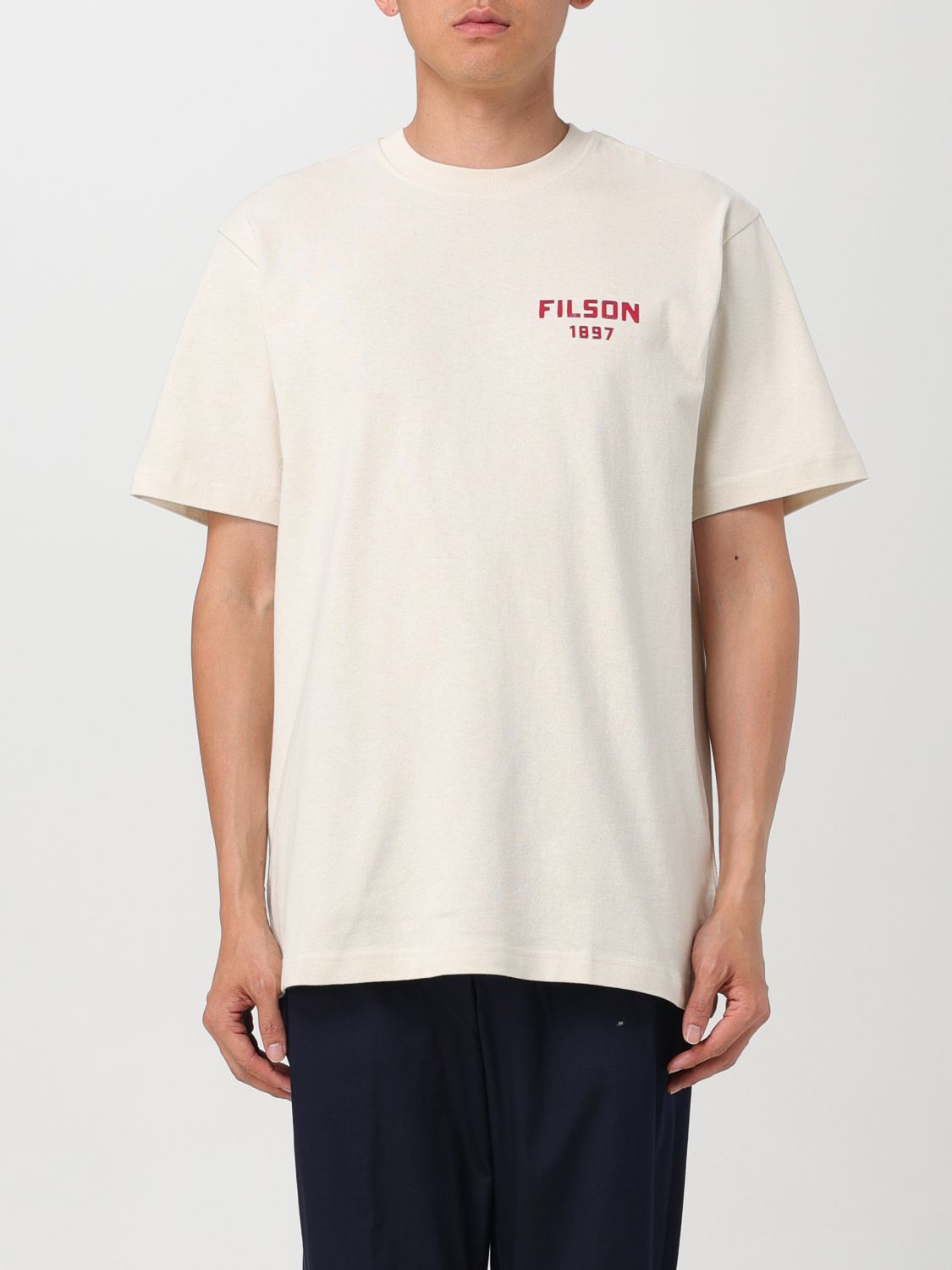 Shop Filson T-shirt  Men Color White