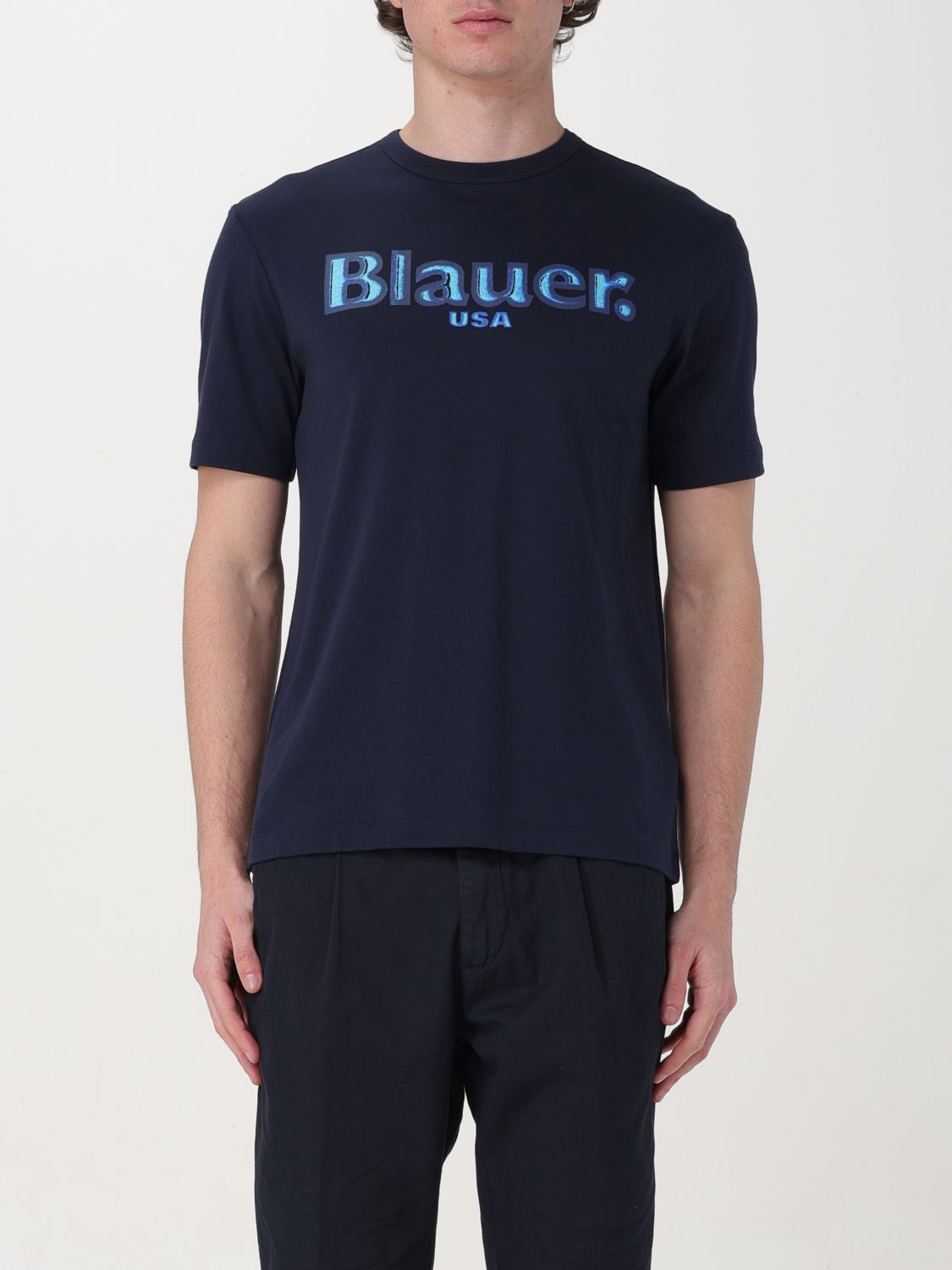 T恤 BLAUER 男士 颜色 蓝色