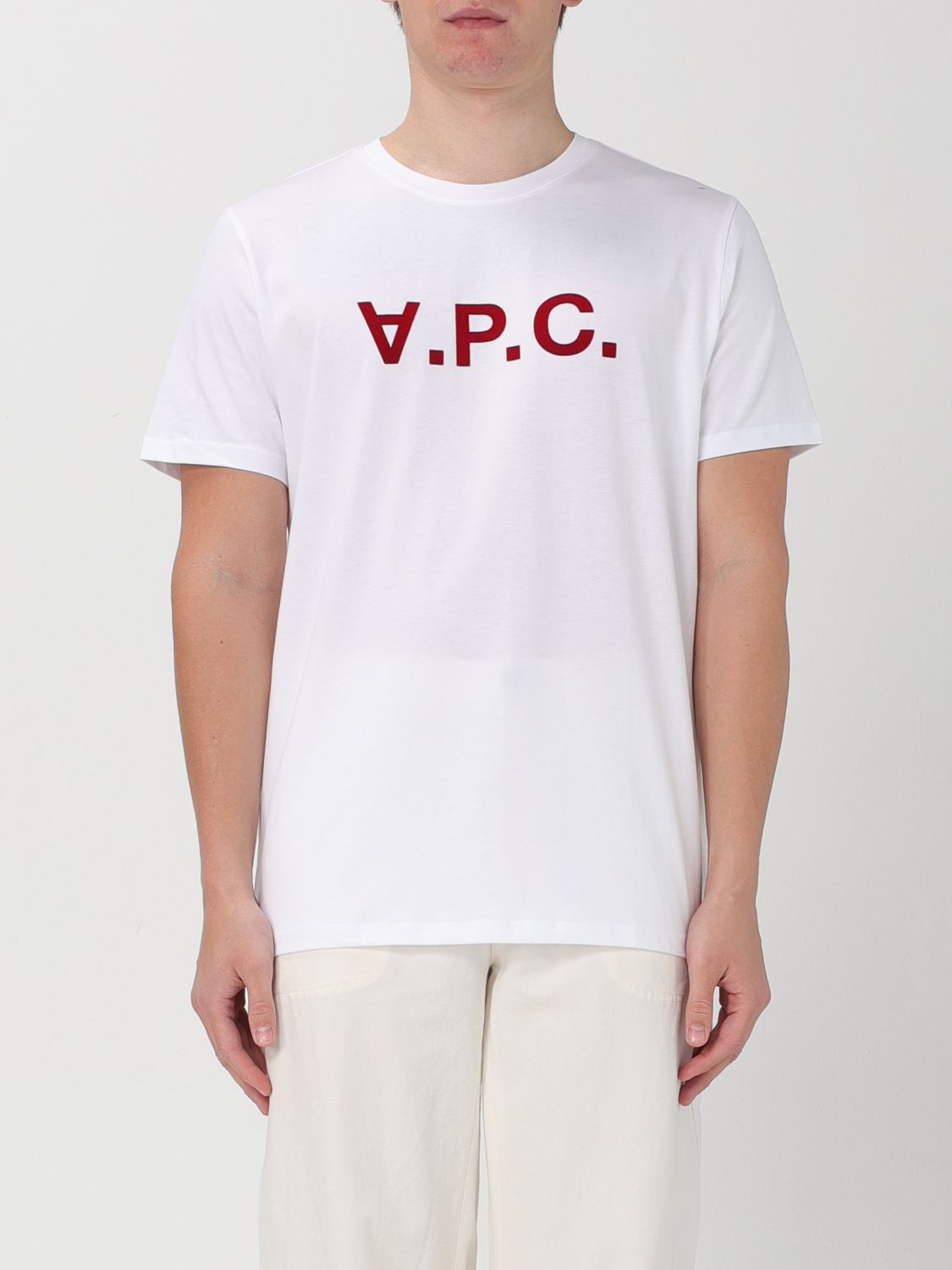 Shop Apc T-shirt A.p.c. Men Color Ivory