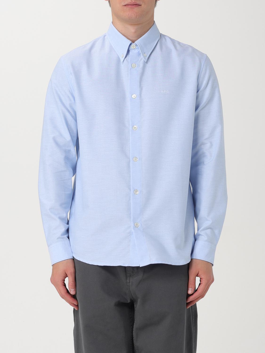 Shirt A.P.C. Men colour Gnawed Blue