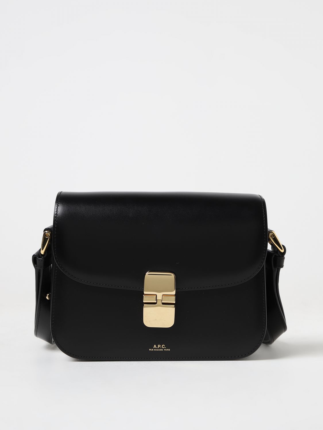 Apc A.p.c. Grace Leather Bag In Black