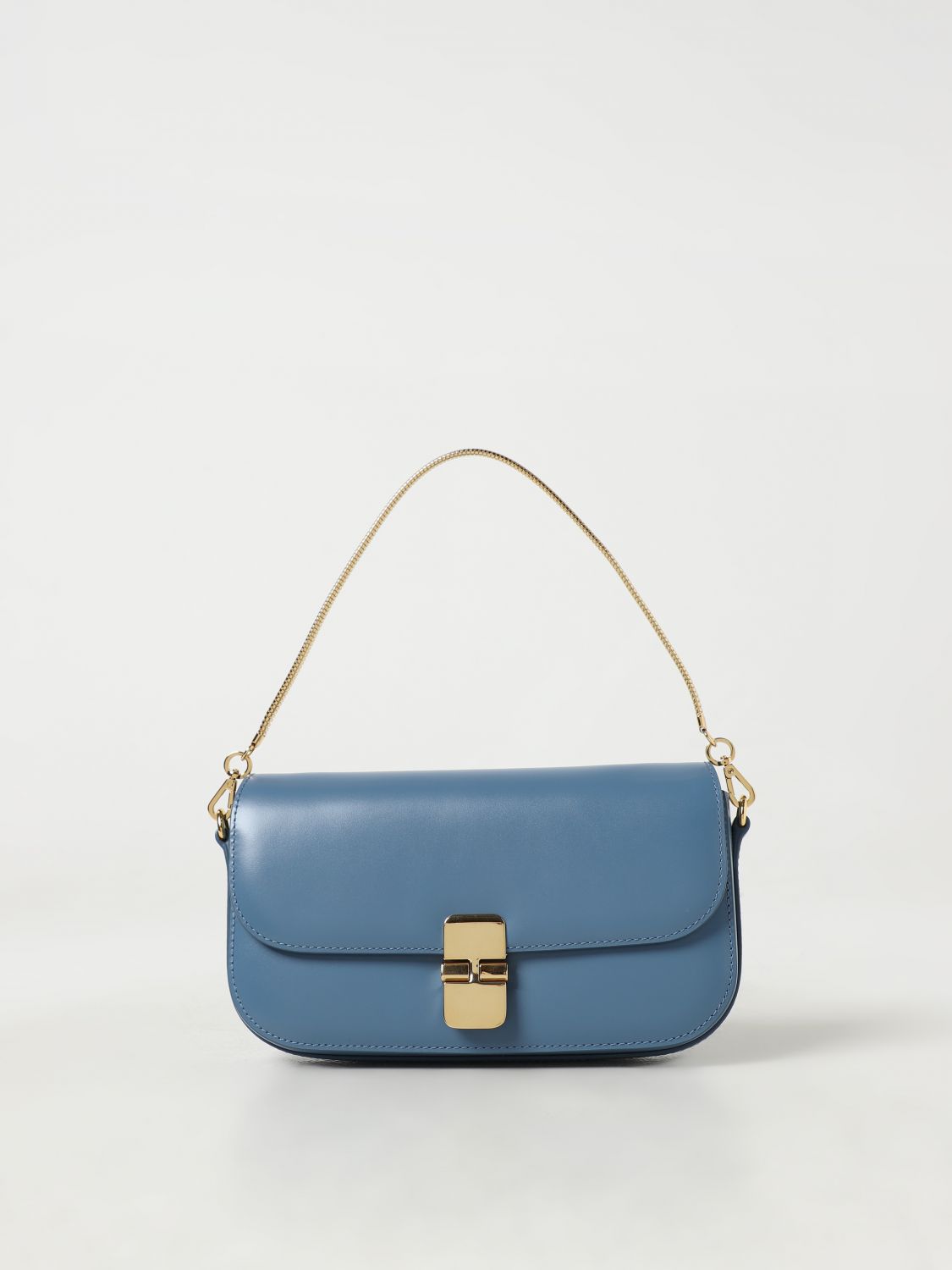 Shop Apc Shoulder Bag A. P.c. Woman Color Gnawed Blue