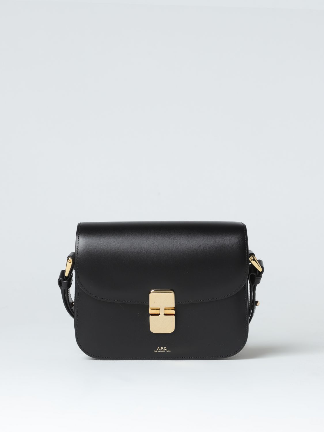 Apc A.p.c. Grace Bag In Leather With Shoulder Strap In 黑色