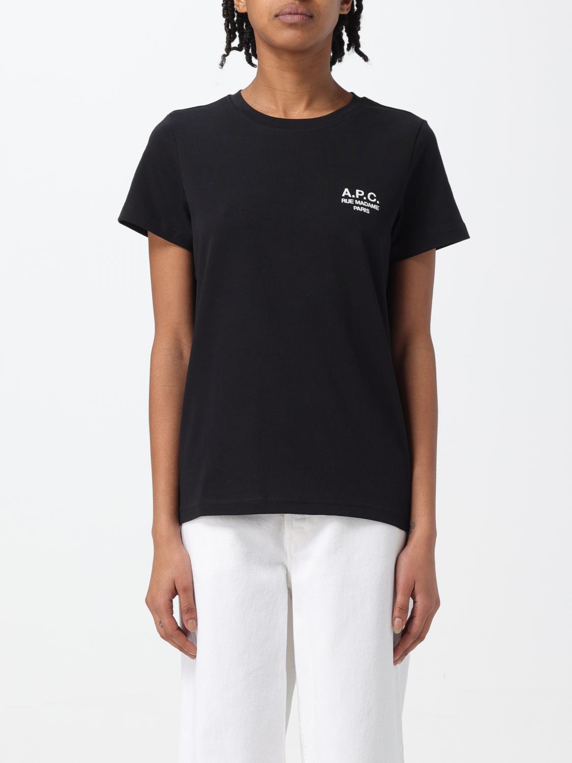 Shop Apc T-shirt A.p.c. Woman Color Black