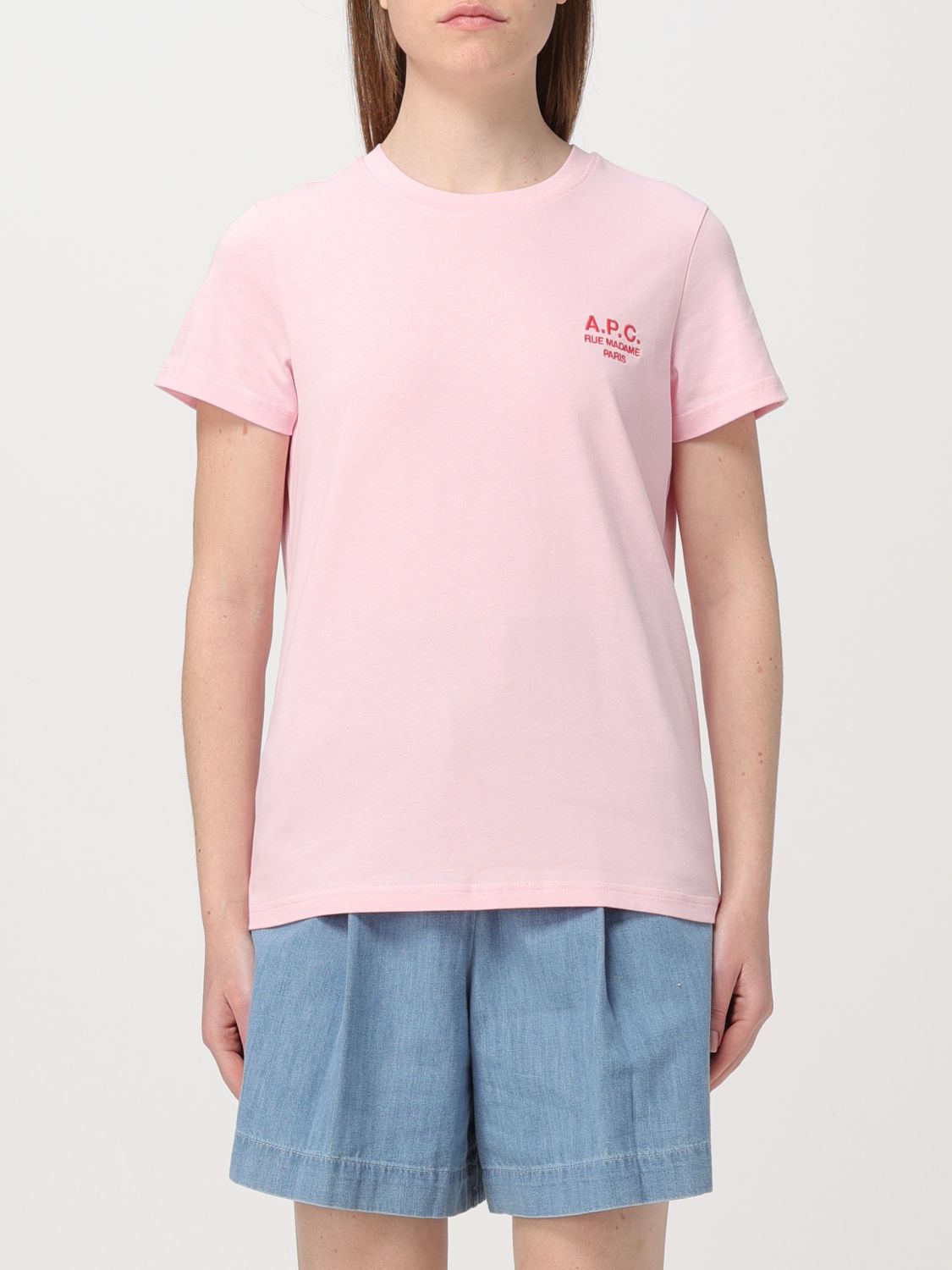 Shop Apc T-shirt A.p.c. Woman Color Blush Pink