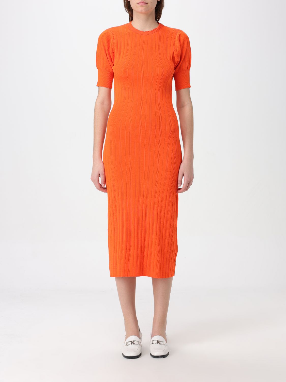 Shop Apc Dress A.p.c. Woman Color Orange