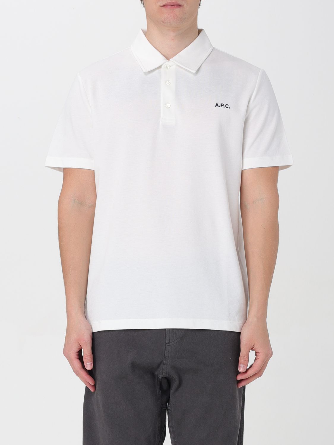 Shop Apc Polo Shirt A.p.c. Men Color White