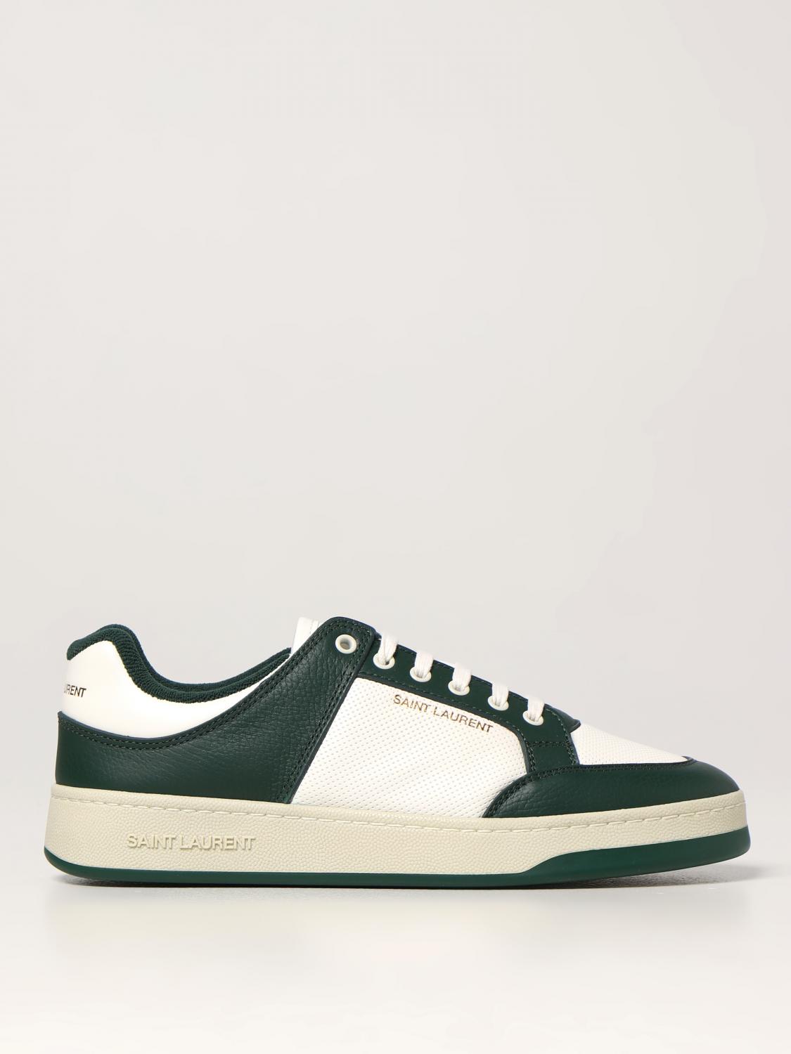 Saint Laurent Multicolor Snekers In Grün