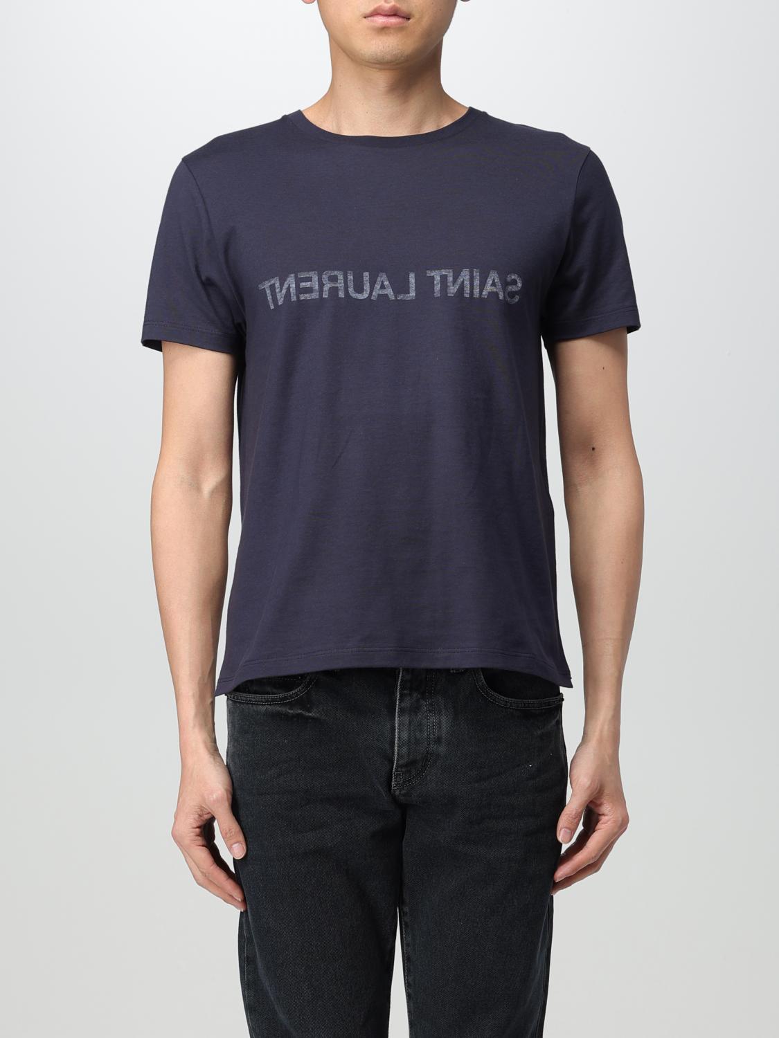 Saint Laurent Reverse Logo T-shirt In Black