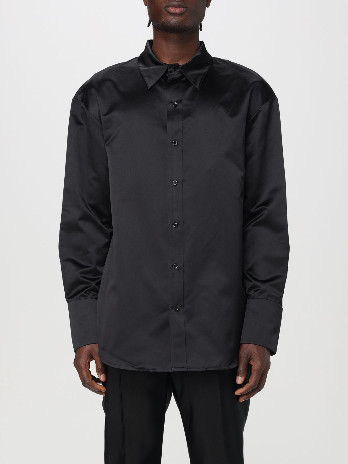 Shop Saint Laurent Shirt  Men Color Black In Schwarz