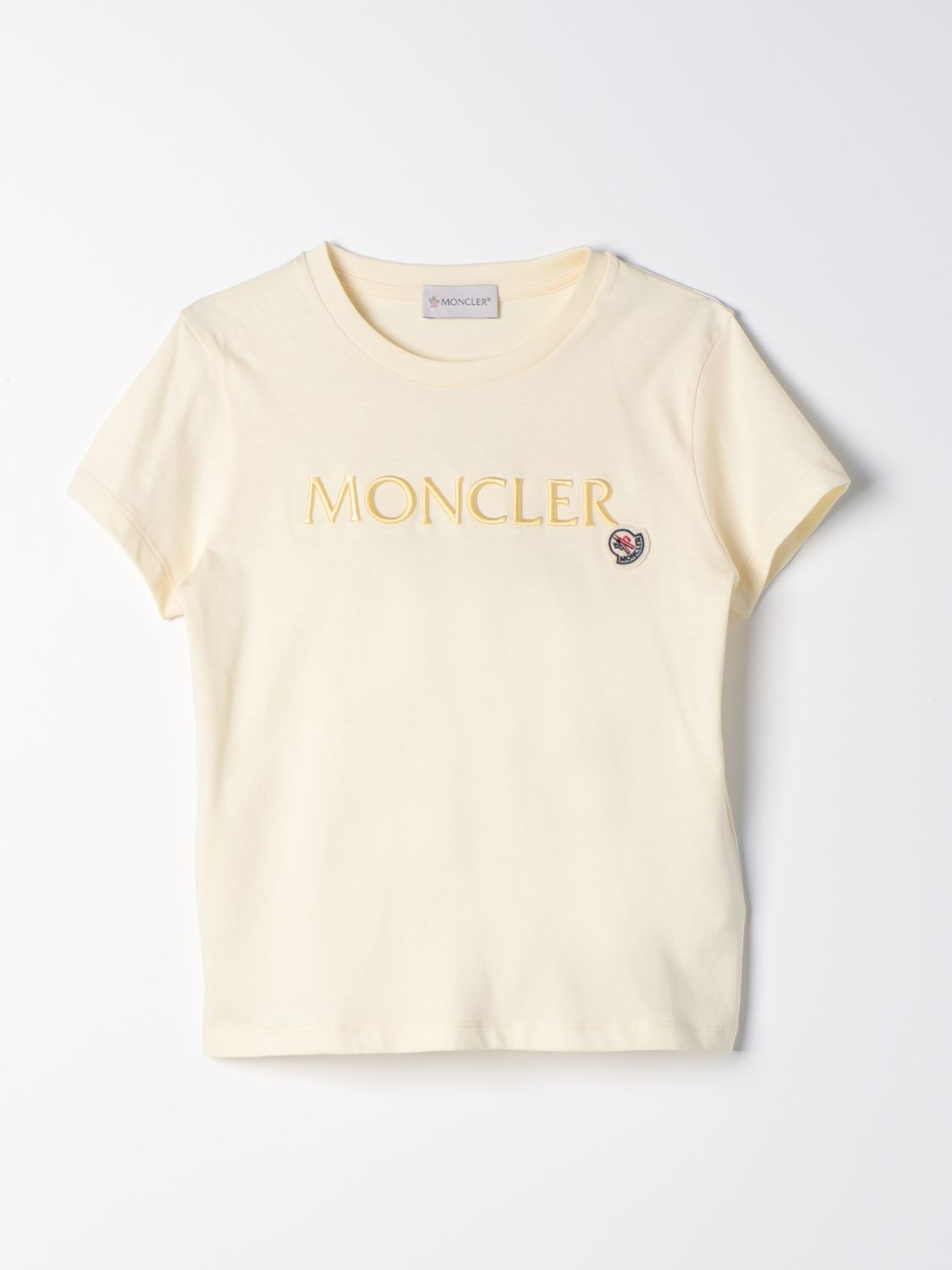 Moncler T-shirt  Kids Colour Yellow In Grey