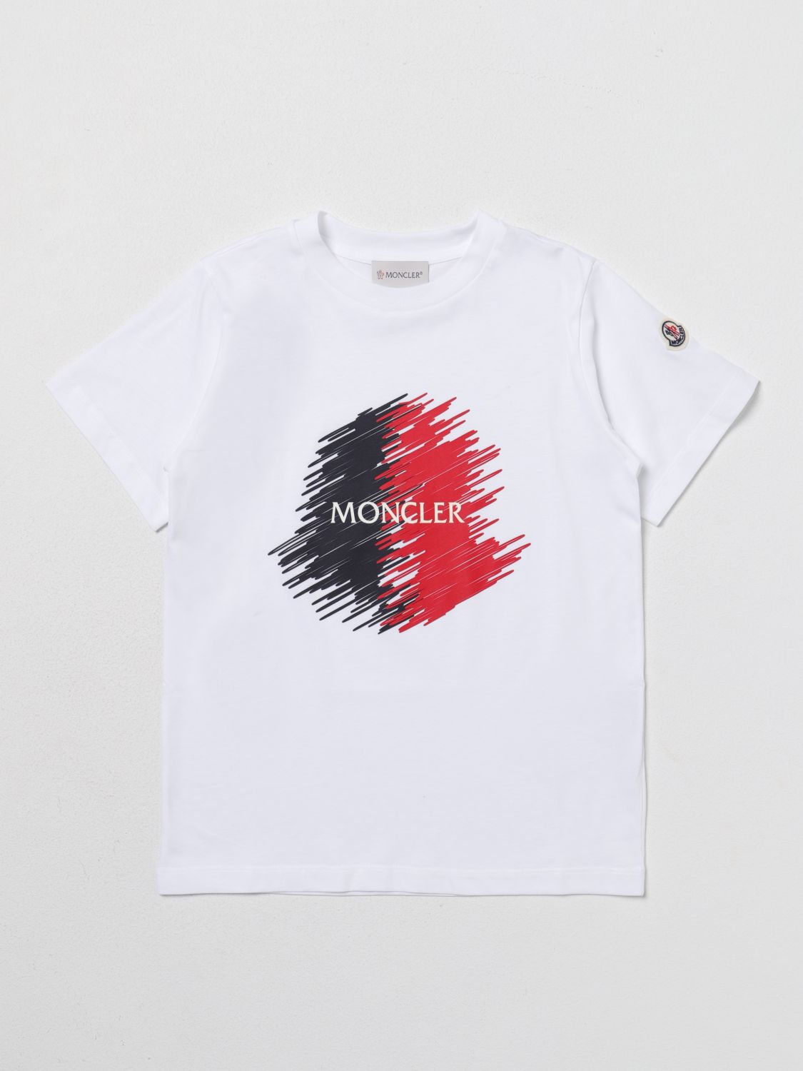 Shop Moncler T-shirt  Kids Color White