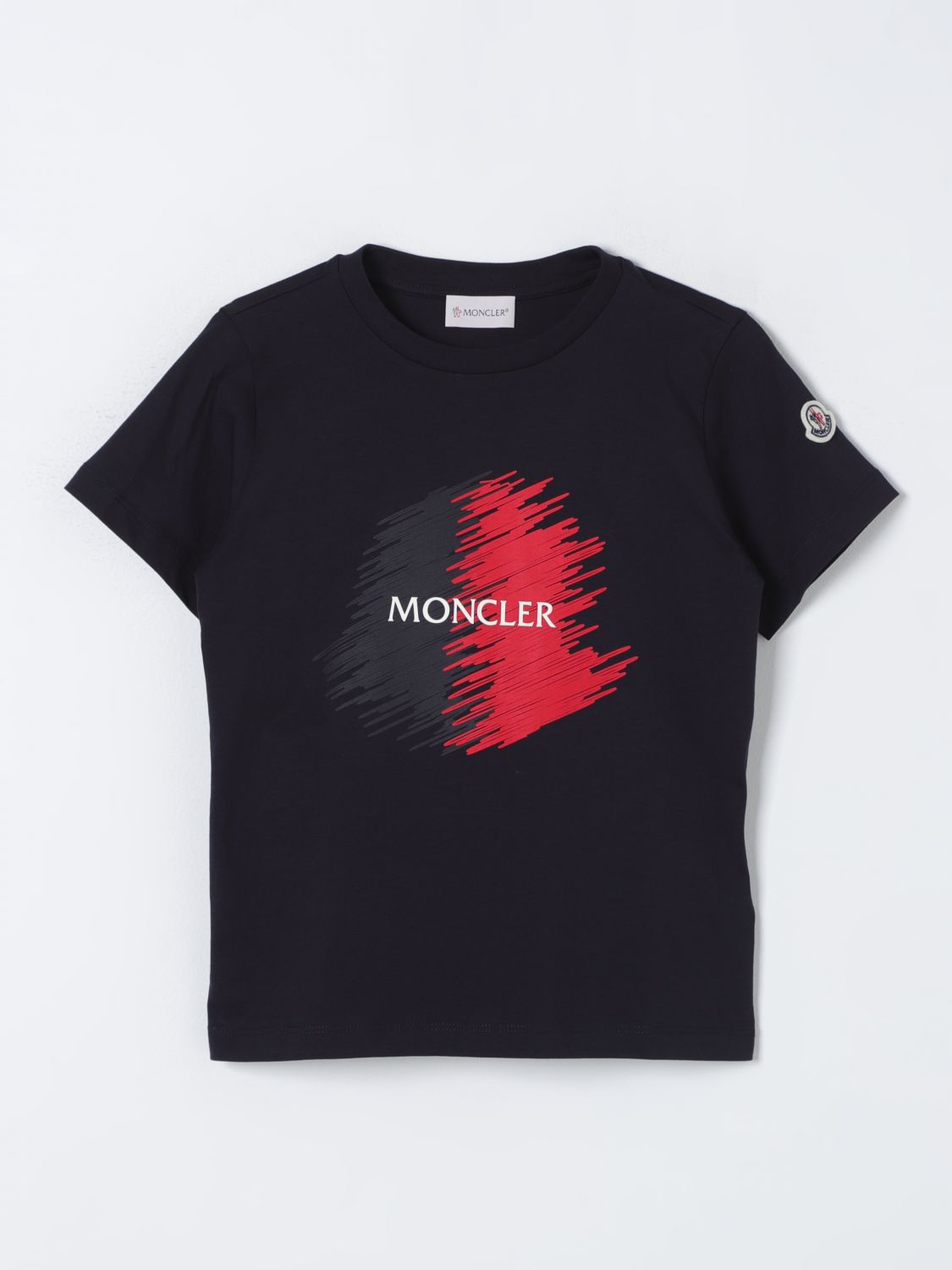 Shop Moncler T-shirt  Kids Color Blue