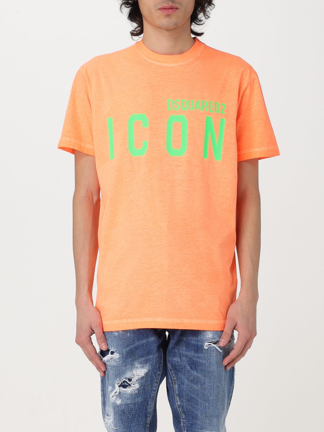 Shop Dsquared2 T-shirt  Men Color Orange