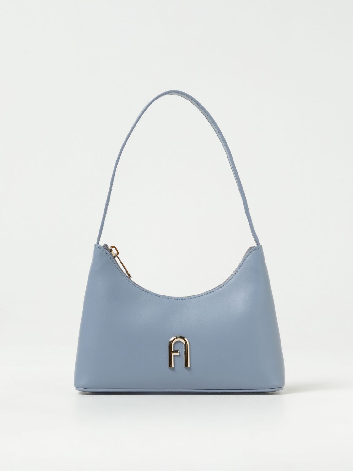 Shop Furla Diamante Leather Bag In Sky Blue