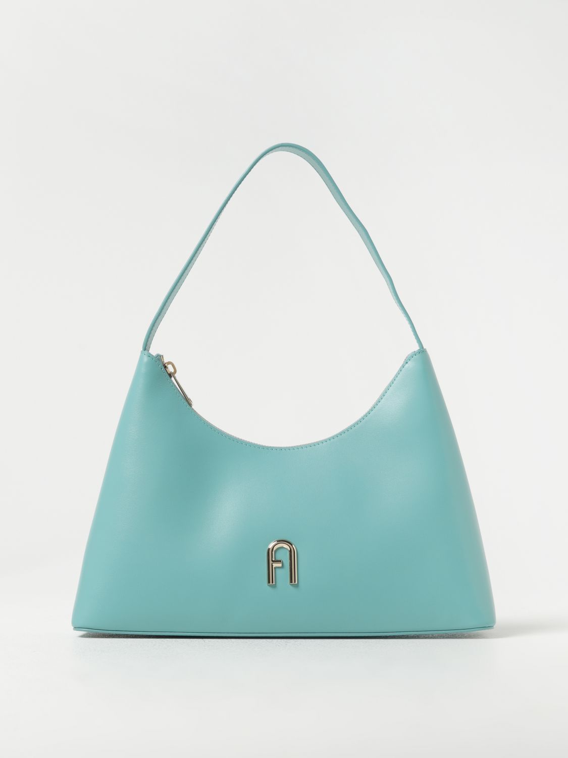 Shop Furla Diamante Leather Bag In Blue